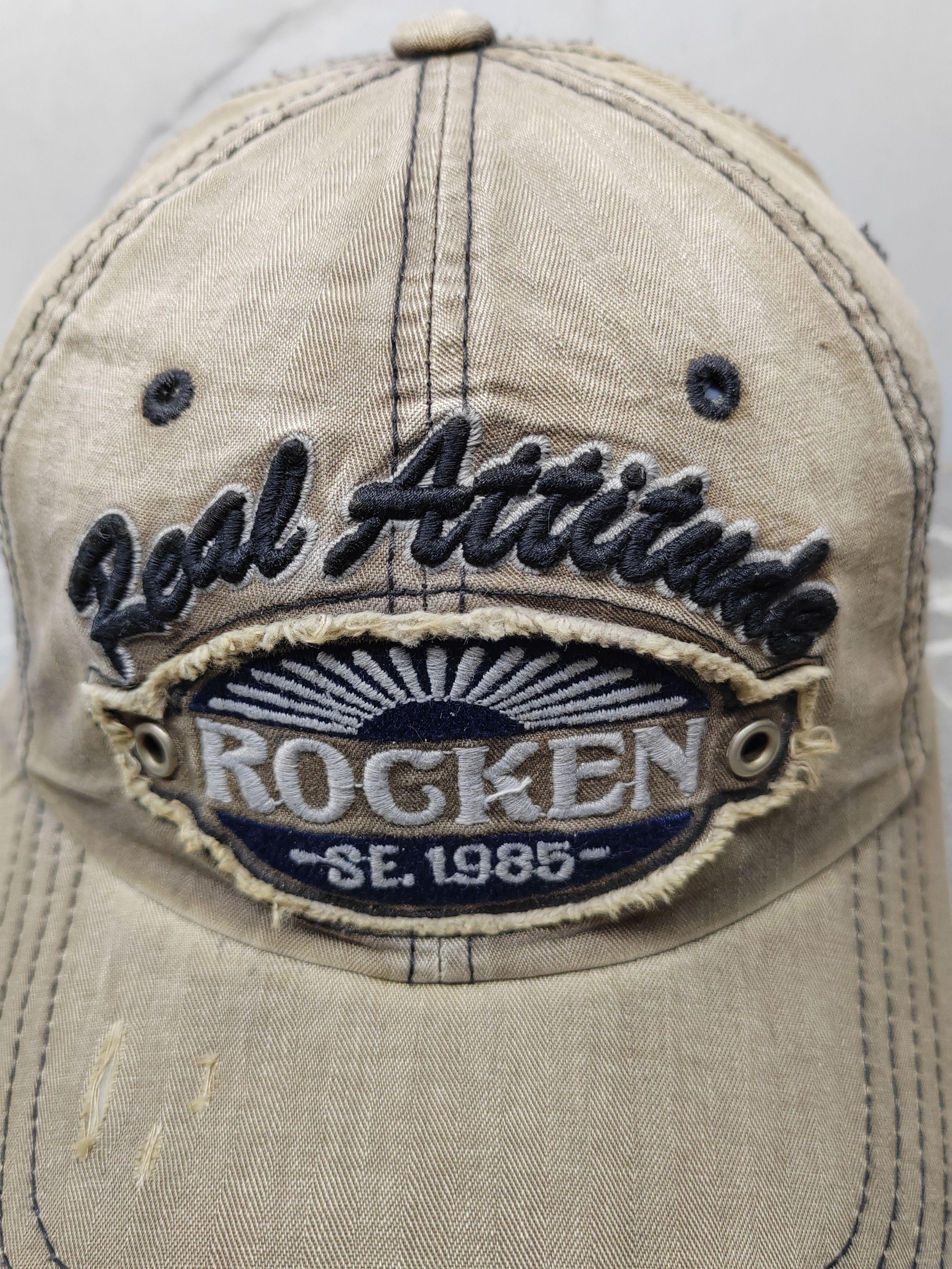 Japanese Brand Vintage Real Attitude Rocken Distressed Style Cap Hat Size ONE SIZE - 3 Thumbnail