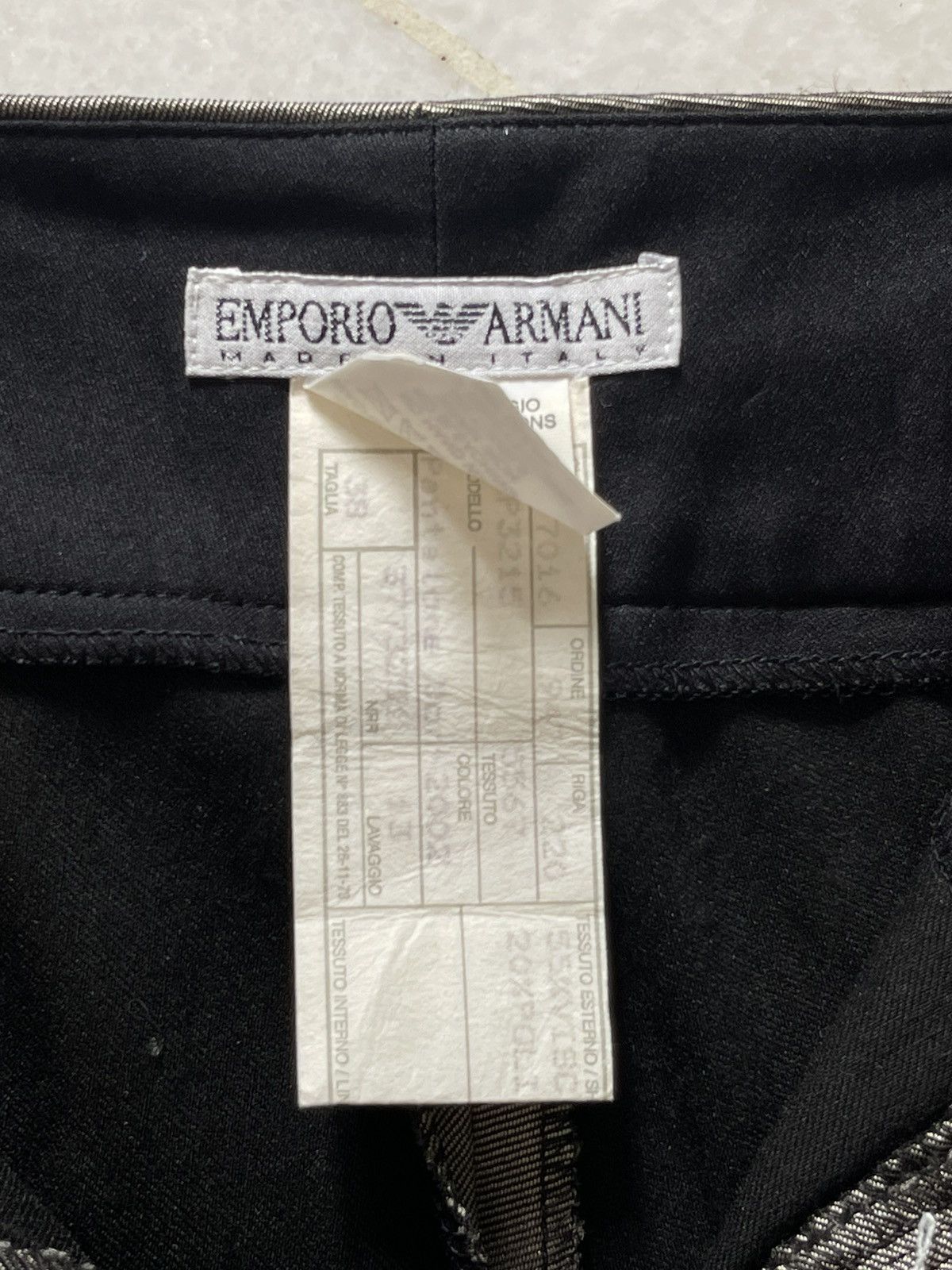 Emporio Armani 2002 Emporio Armani Waist Pocket Metalic Pants Size US 27 - 6 Thumbnail