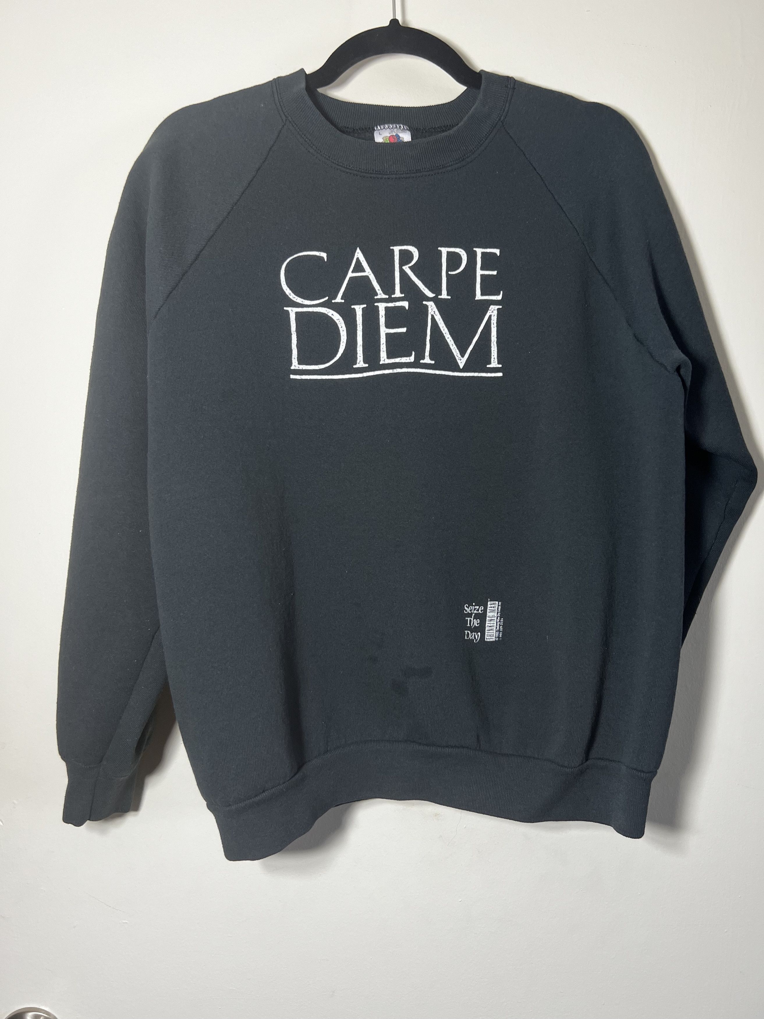 Vintage Vintage Carpe Diem - Seize the Day Pullover Sweatshirt Size US L / EU 52-54 / 3 - 1 Thumbnail