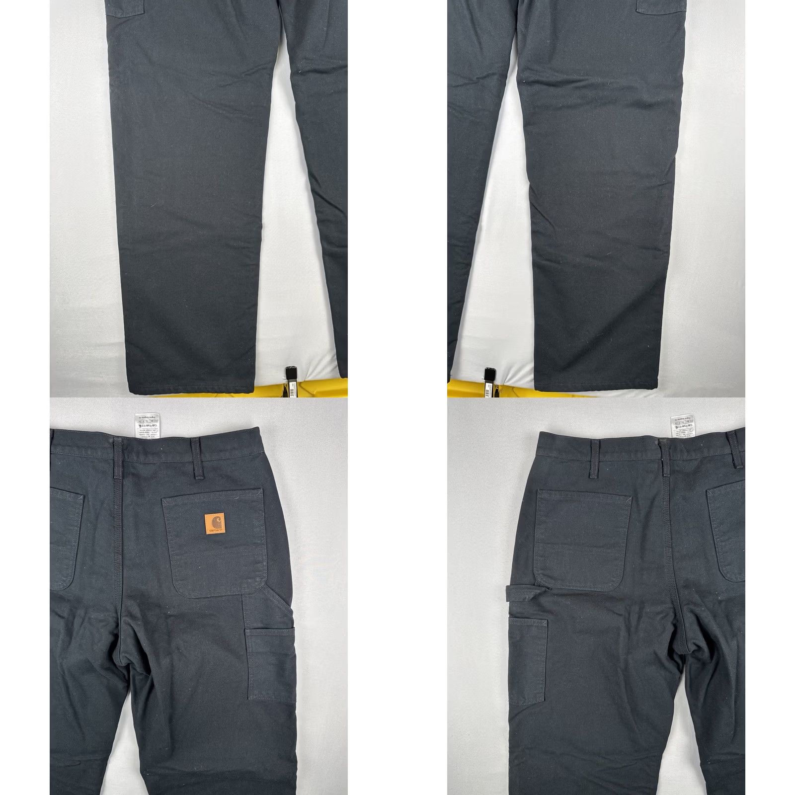 Carhartt VINTAGE Carhartt Flannel Lined Work Pants Black Dungaree Carpenter 36x34 BLK Size US 36 / EU 52 - 8 Thumbnail