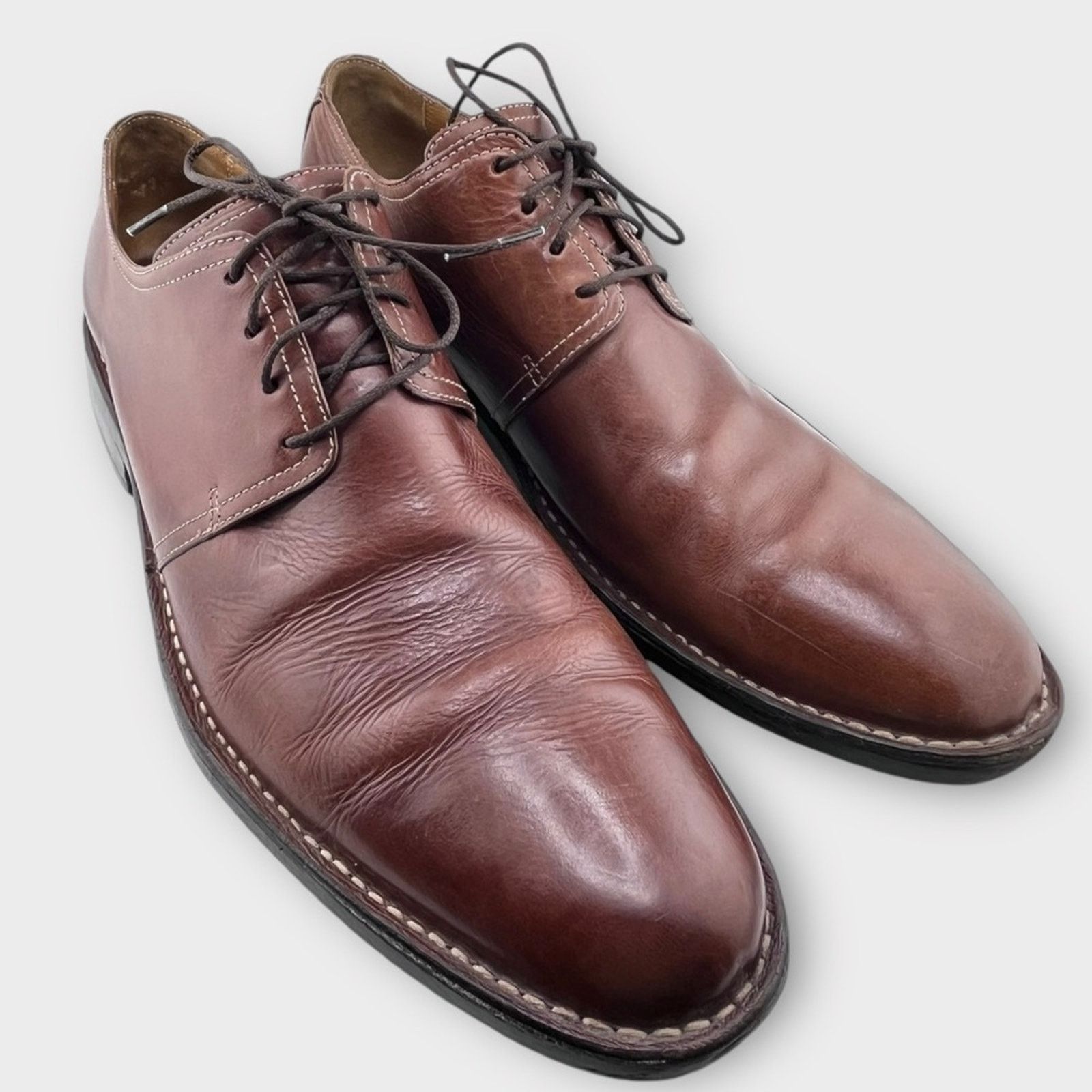 Cole Haan COLE HAAN men’s brown leather tie Oxford shoes size 13 Size US 13 / EU 46 - 4 Thumbnail
