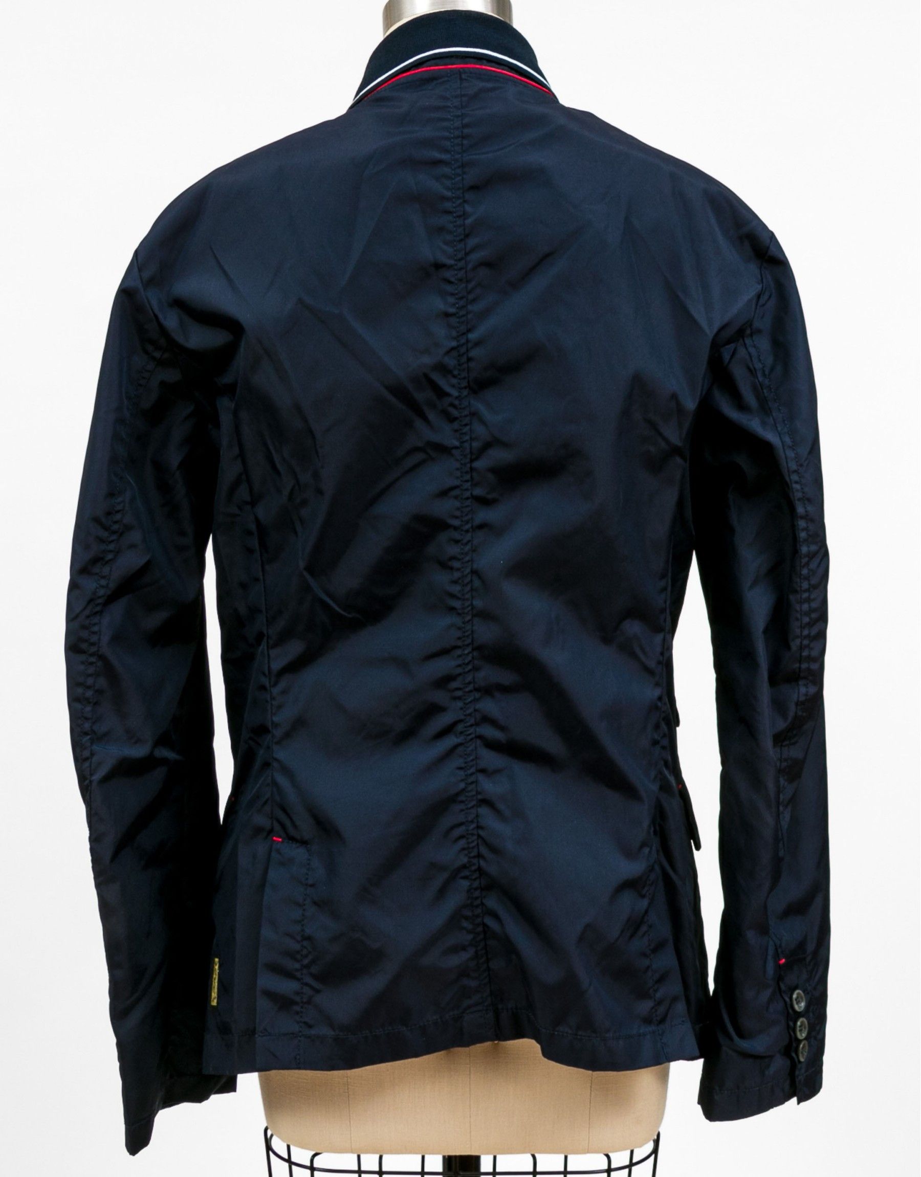 Emporio Armani ARMANI JEANS NAVY BLUE NYLON BUTTON DOWN JACKET Size US S / EU 44-46 / 1 - 2 Thumbnail