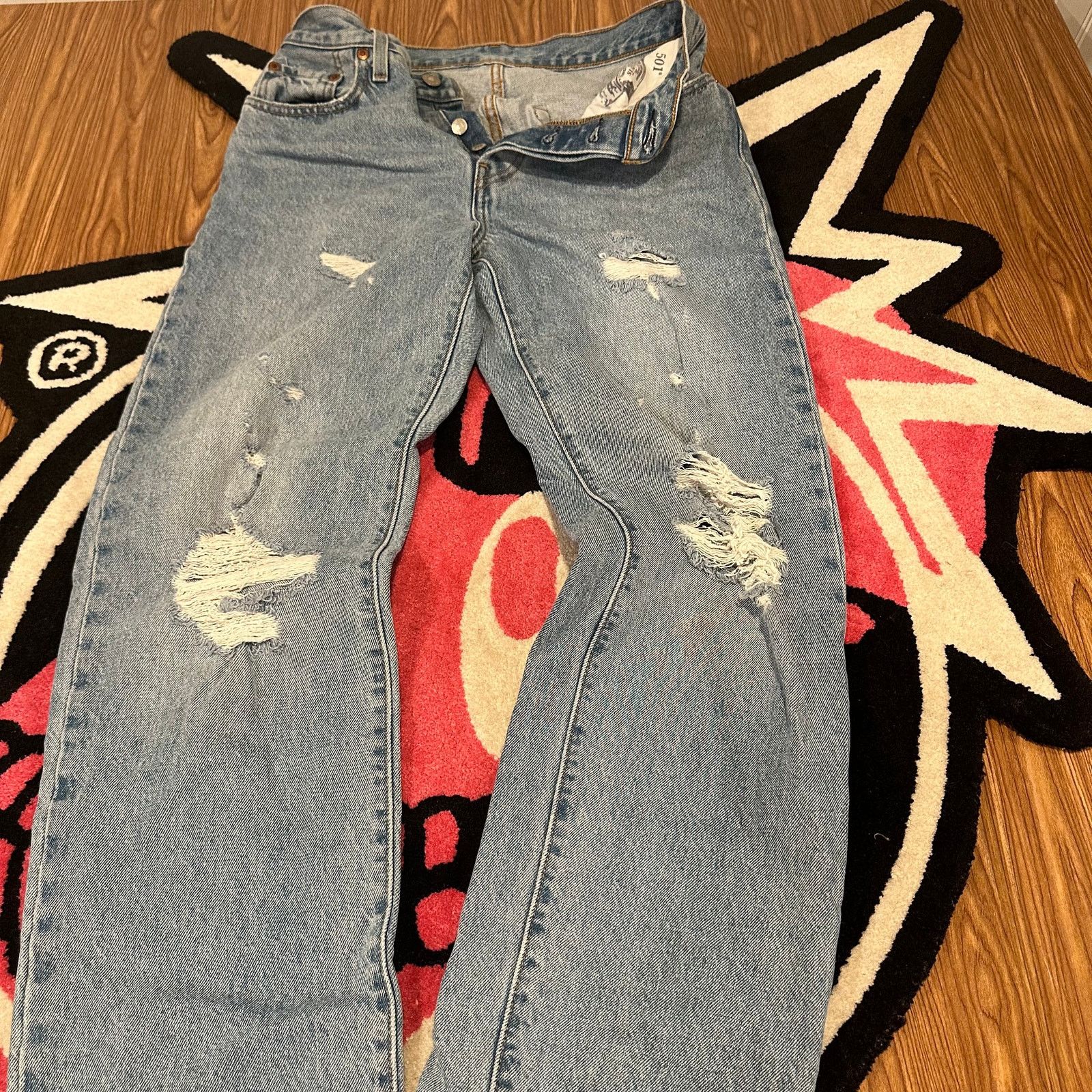 Levi's Levi’s® 94 Baggy Distressed Jeans – Size 29 – As Pictured Size 29" - 1 Thumbnail