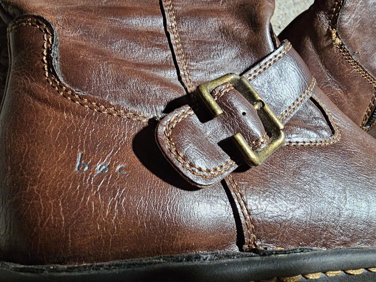 Designer Born B.O.C. Womens Brown Zip Up Boots sz 10M Size US 10 / IT 40 - 2 Thumbnail