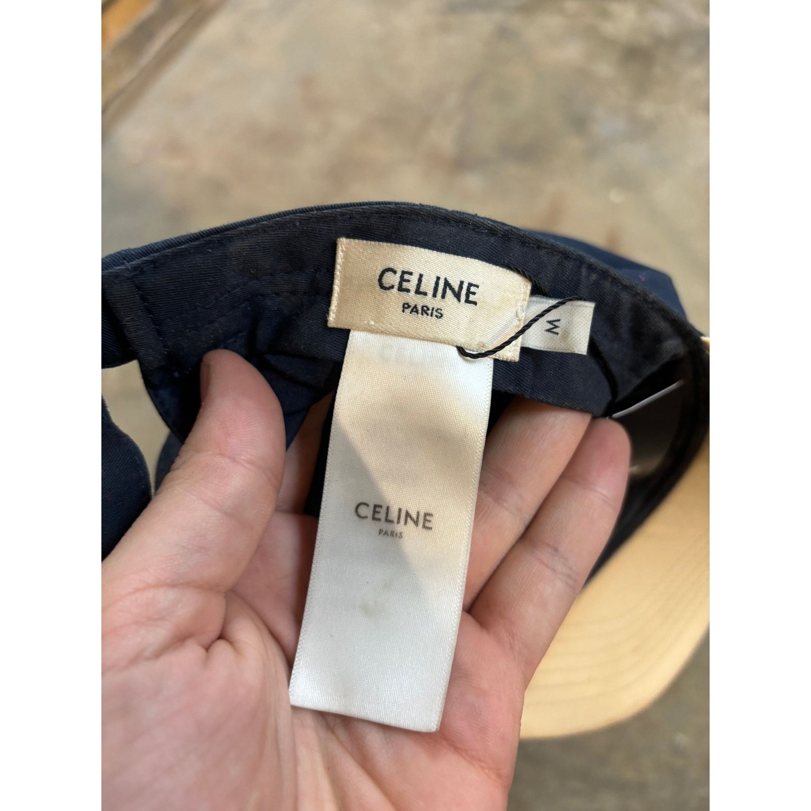 Celine Celine Navy Cream Cap Used OS Size ONE SIZE - 3 Thumbnail