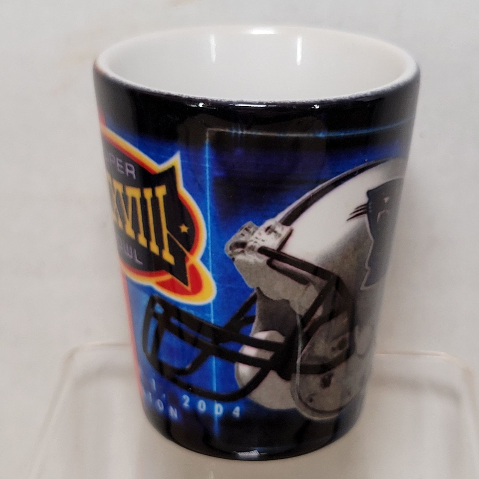 NFL VINTAGE Superbowl XXXVIII Shot Glass Feb. 1, 2004 Houston Tx Size ONE SIZE - 4 Thumbnail
