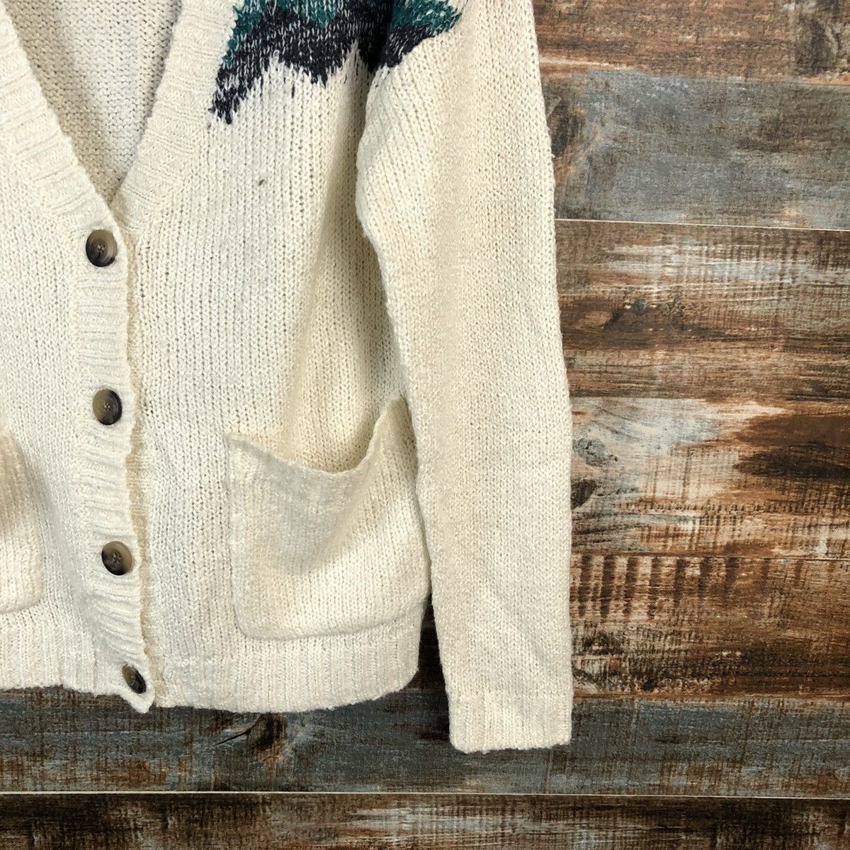 Japanese Brand Free Fusion White Cardigan Knitwear #A1541 Size US M / EU 48-50 / 2 - 8 Thumbnail