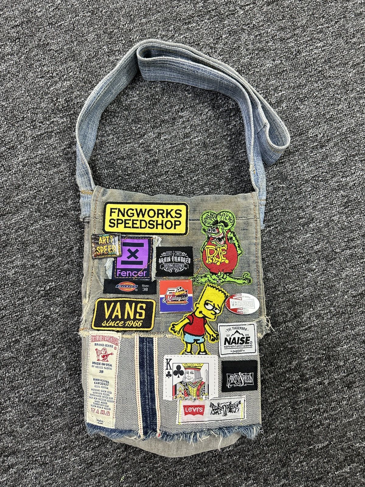 Handmade Very Rare Vintage Unbranded Jeans Custom Made Bag BGA0001 Size ONE SIZE - 1 Thumbnail