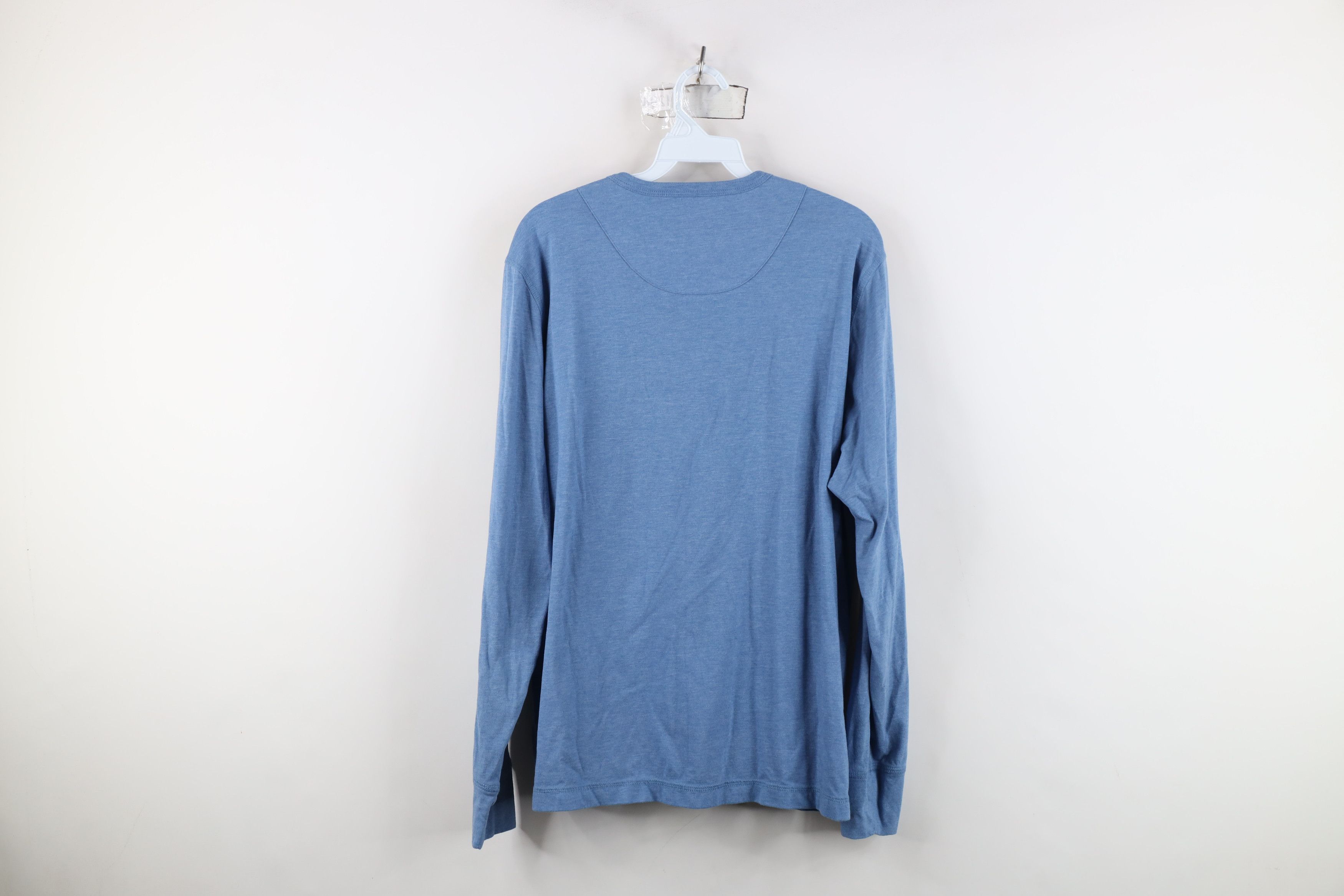 UNTUCKit Untuckit Blank Jersey Knit Long Sleeve T-Shirt Heather Blue Size US L / EU 52-54 / 3 - 10 Thumbnail