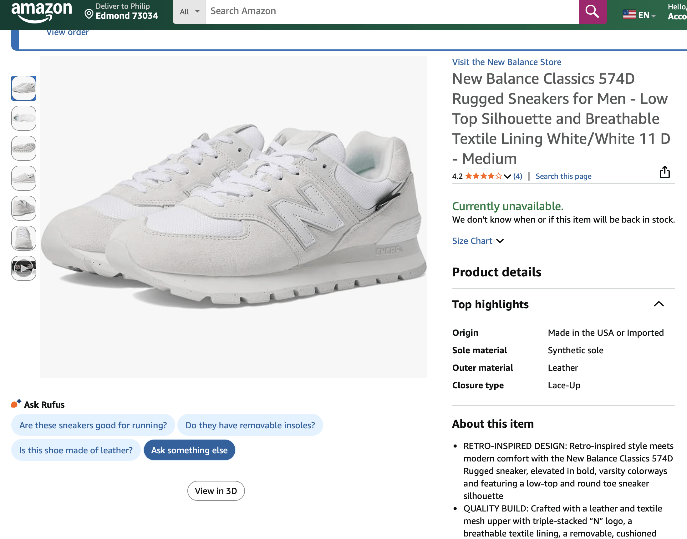 New Balance New Balance Men’s 574 Cordura Sneakers • 11 US • SOLD OUT Size US 11 / EU 44 - 2 Thumbnail