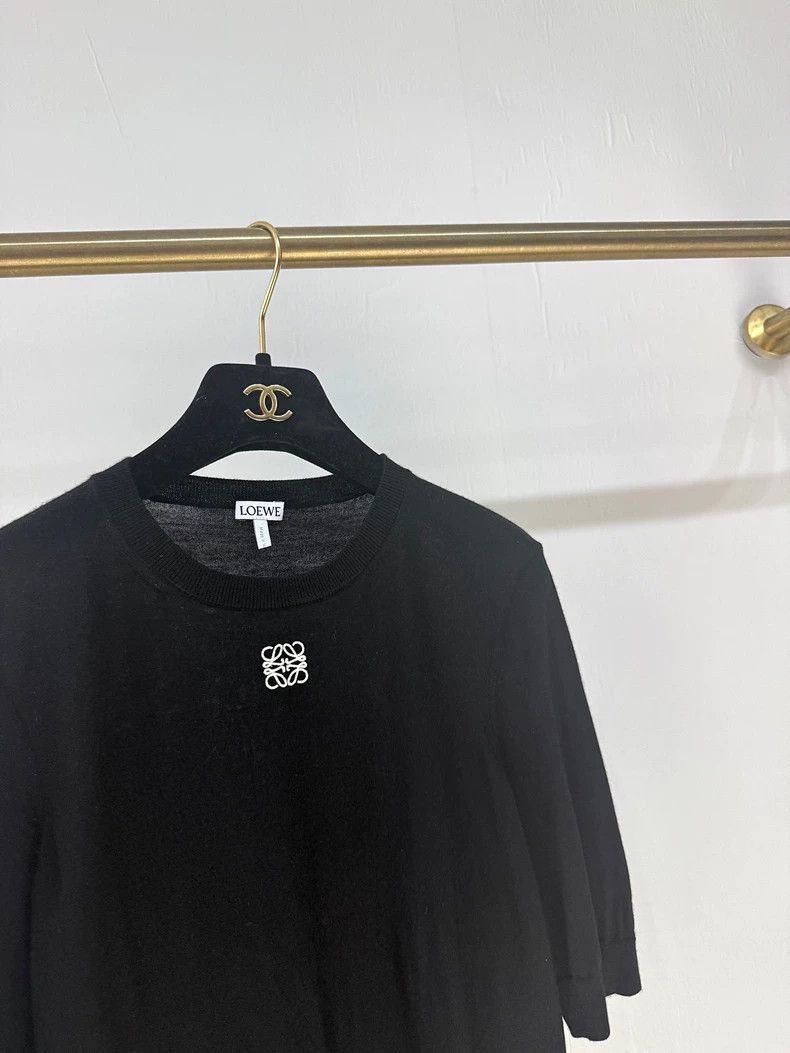 Loewe LOEWE Thin wool knit short sleeve top Size S / US 4 / IT 40 - 3 Thumbnail