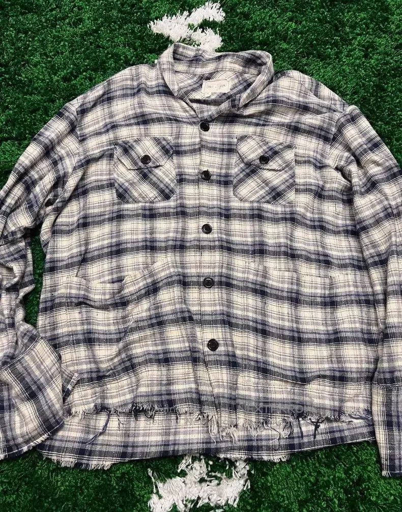 Greg Lauren Greg Lauren Blue and White Plaid Shirt Size US XL / EU 56 / 4 - 1 Thumbnail