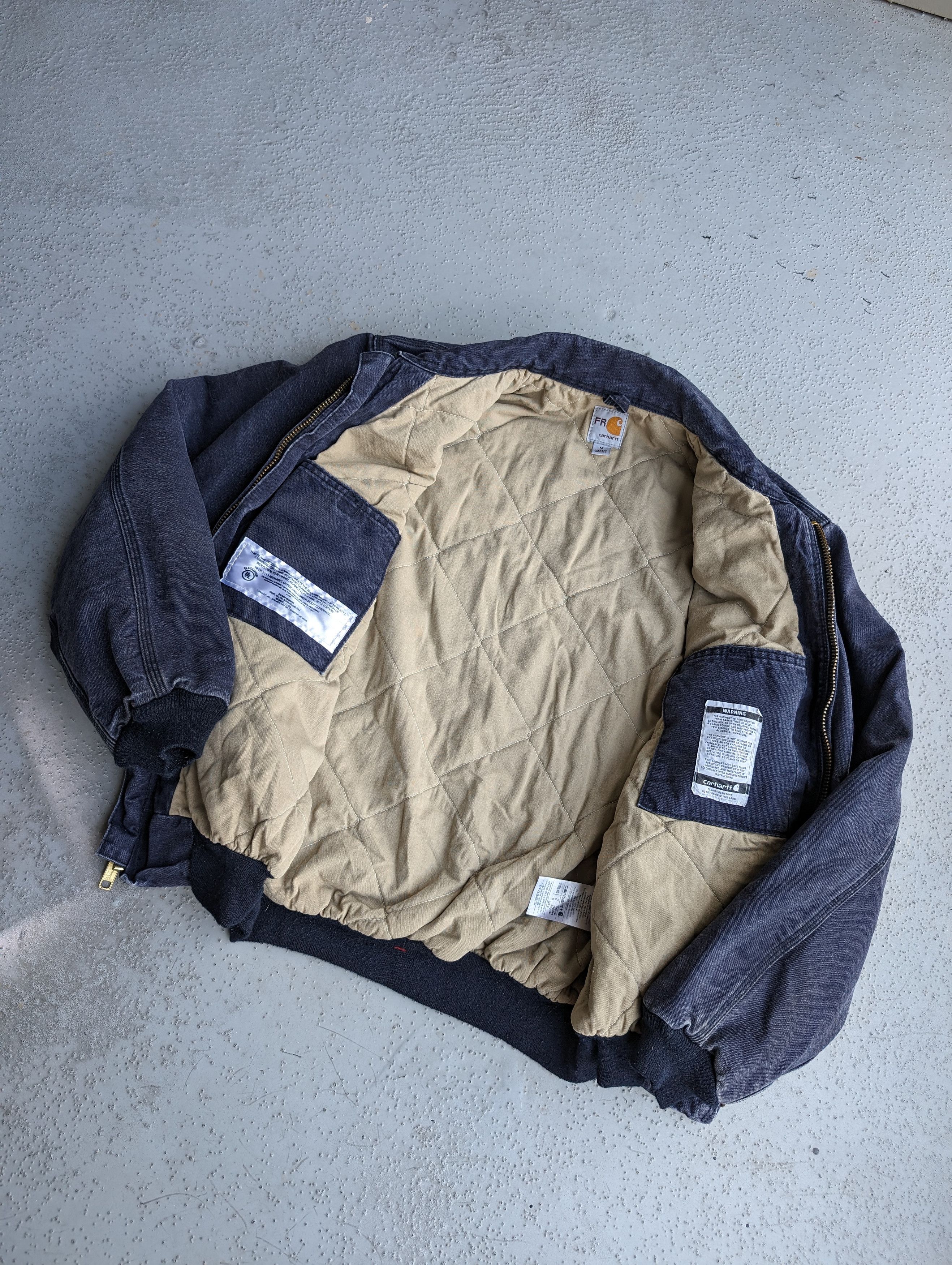 Carhartt × Vintage Vintage Carhartt FR Chore Faded Navy Work Jacket Size US M / EU 48-50 / 2 - 3 Thumbnail