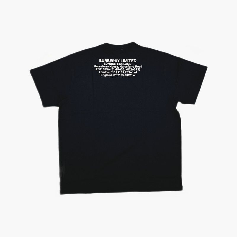 Burberry Burberry Location Print Cotton Oversized T-Shirt 0079 Size US M / EU 48-50 / 2 - 1 Thumbnail