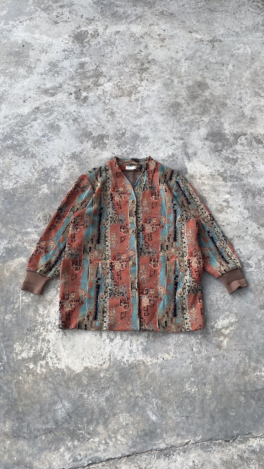 Coogi 💥FINAL DROP💥Vintage Misual Knit Cardigan 80s Size US L / EU 52-54 / 3 - 3 Thumbnail