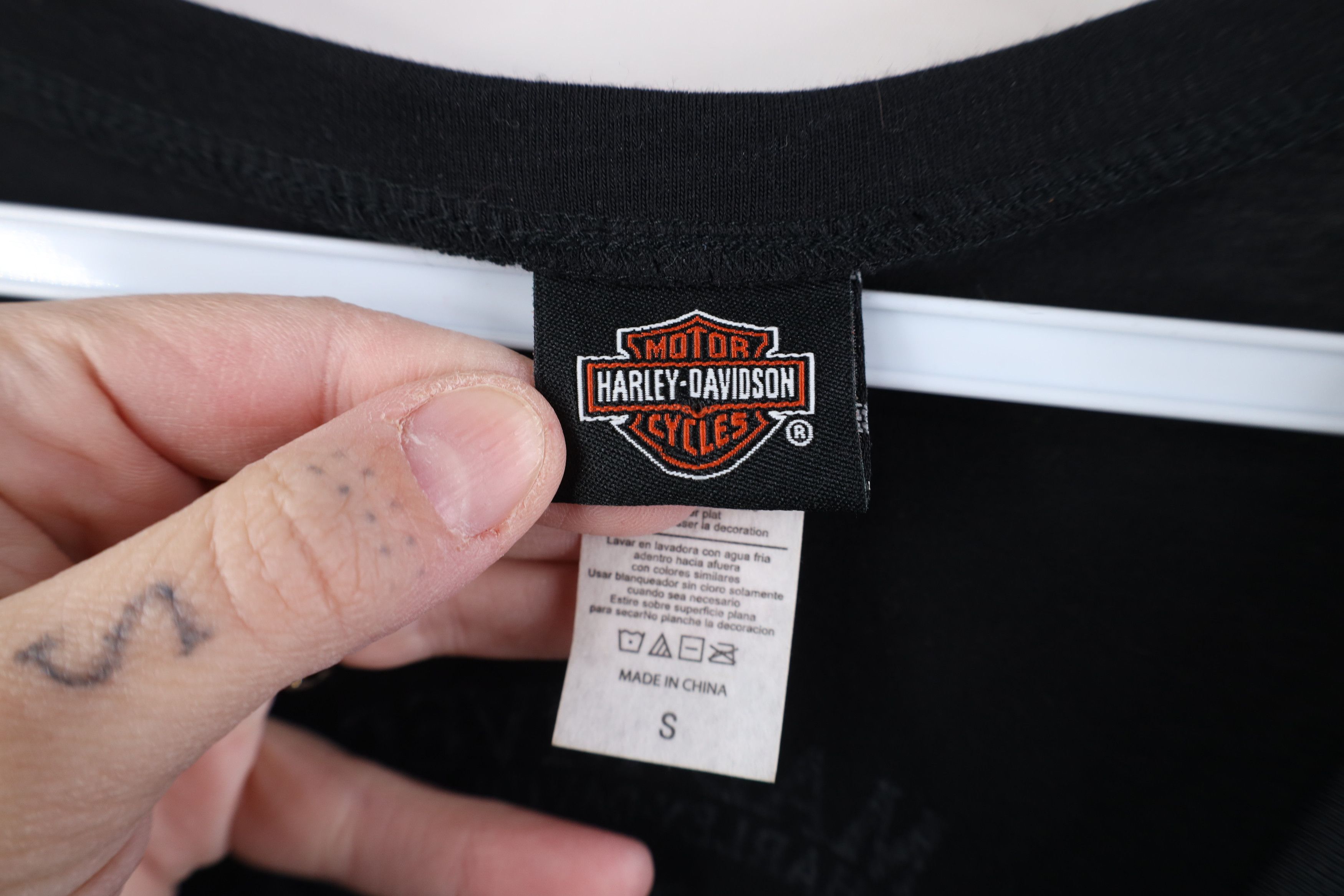 Harley Davidson Y2K Harley Davidson Sequin Knit Raglan T-Shirt Black Size S / US 4 / IT 40 - 7 Thumbnail