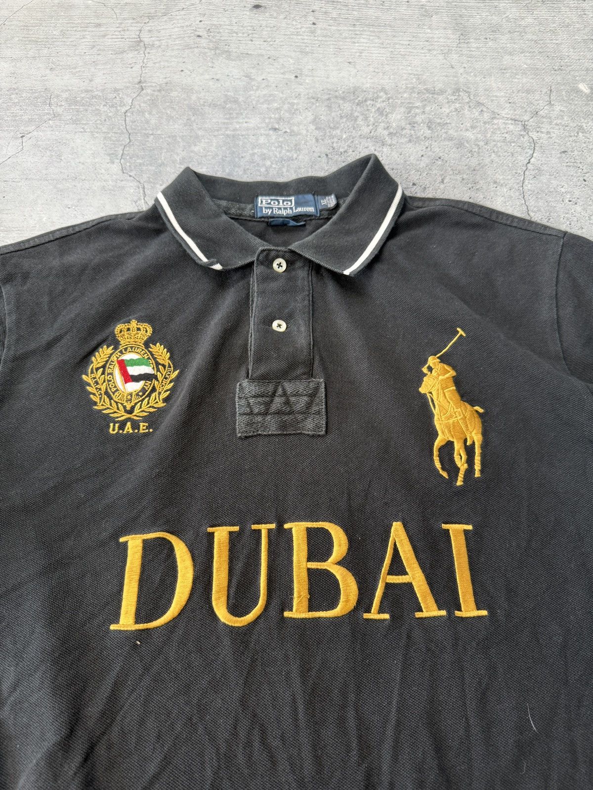 Polo Ralph Lauren Vintage Polo Ralph Lauren Dubai Rugby Polo Shirt Big Pony Size US XL / EU 56 / 4 - 3 Thumbnail