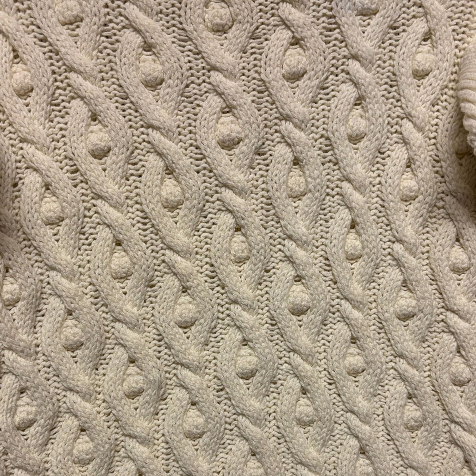Other ON 34th Cream Cable Knit Flutter Sleeve Sweater Womens Small Size S / US 4 / IT 40 - 4 Thumbnail