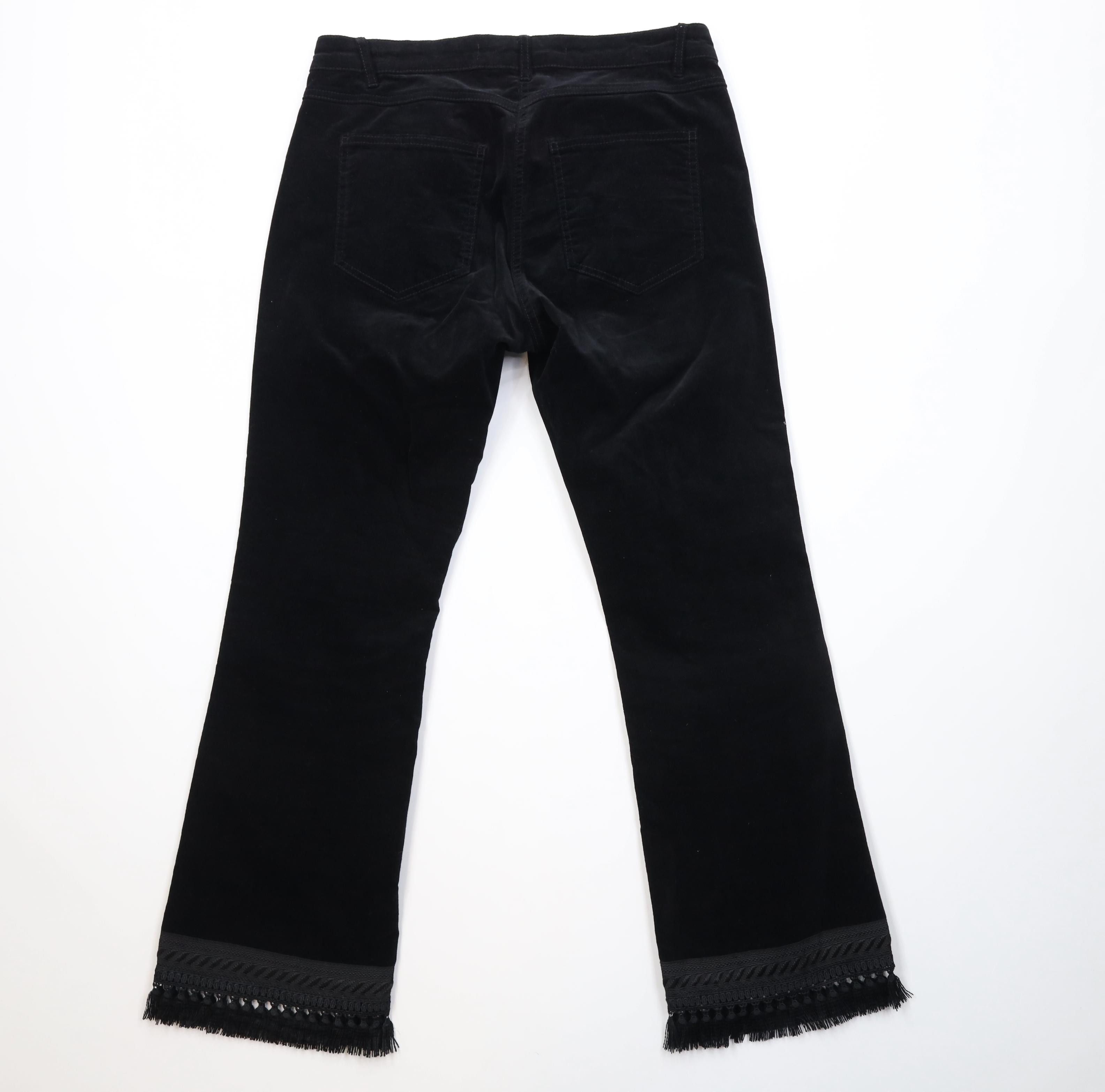 Vintage Vintage Y2K Streetwear Fringed Velour Wide Leg Pants Size 28" / US 6 / IT 42 - 12 Thumbnail
