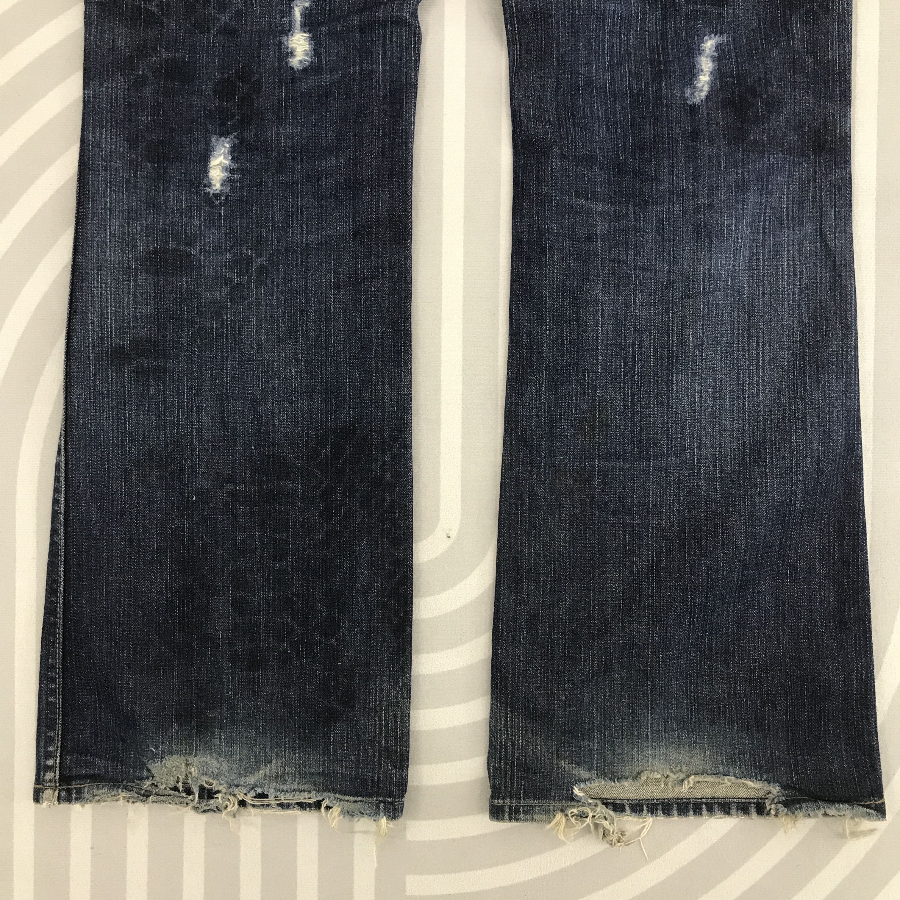 Vintage × Wrangler Flare Wrangler Distressed Bootcut Denim jeans pants Size US 32 / EU 48 - 7 Thumbnail
