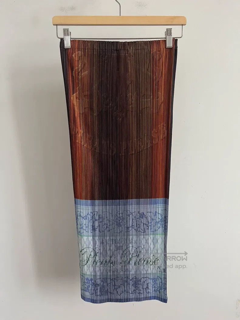 Issey Miyake Issey Miyake size:3 Brown Midi Skirt Size 22" - 2 Thumbnail