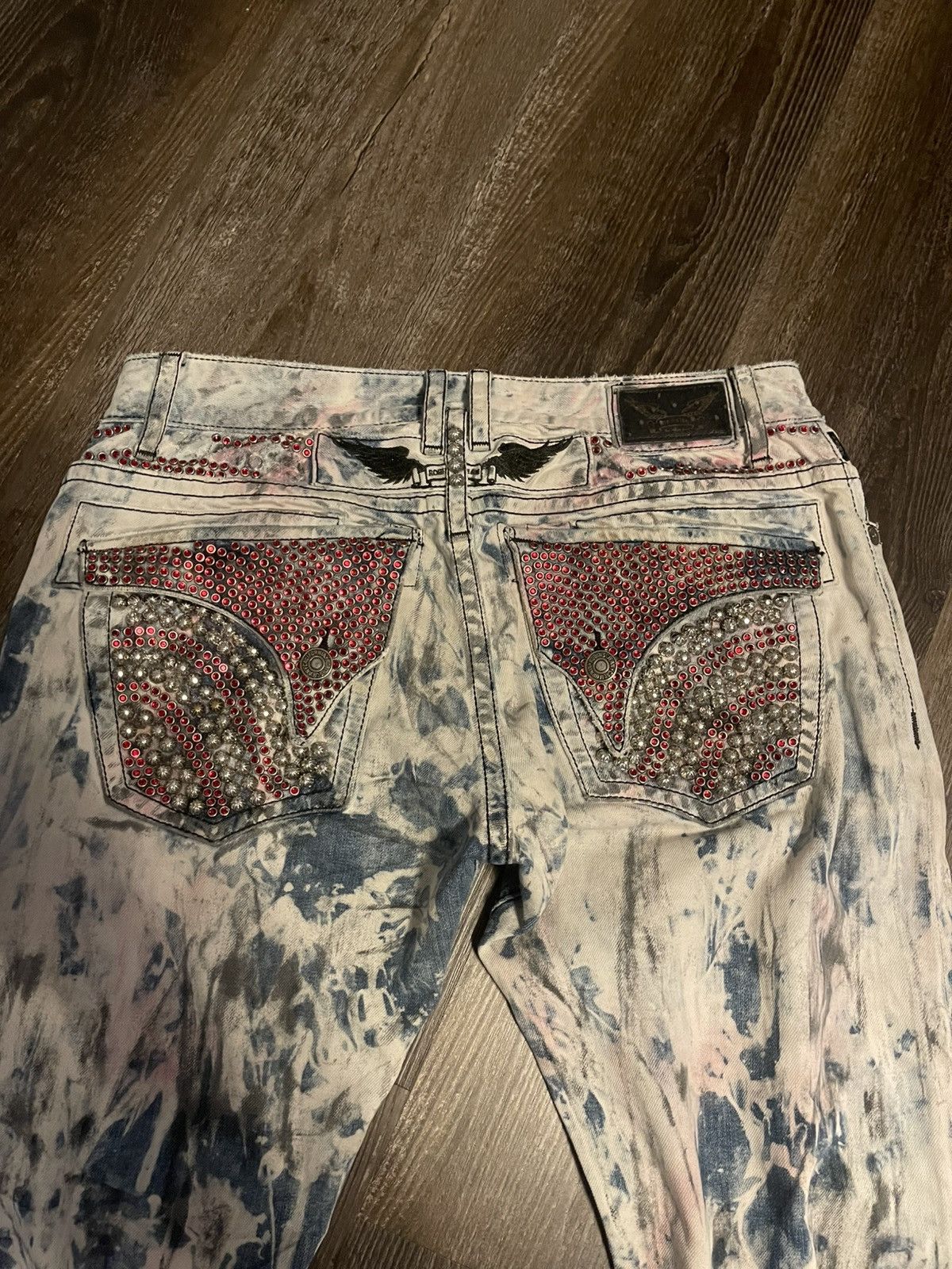 Robins Jeans Robins Jeans Fully Studded Baba Wash Jeans Size US 34 / EU 50 - 1 Thumbnail