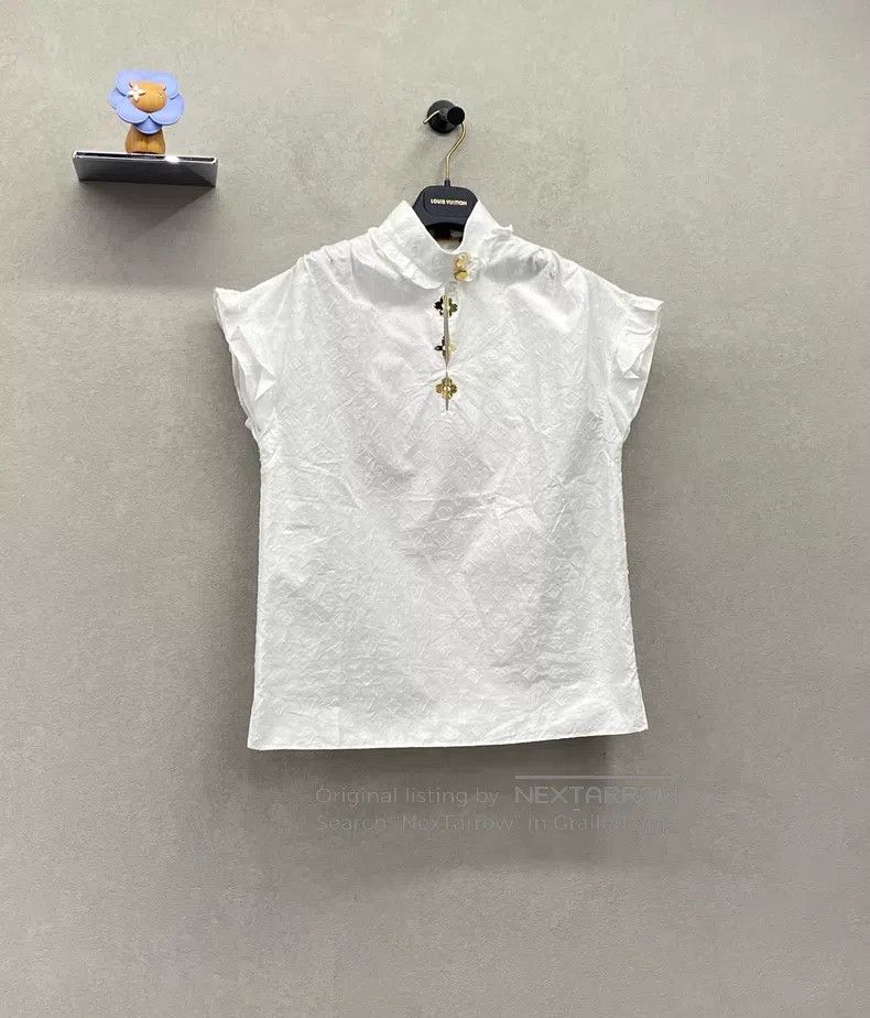 Louis Vuitton Louis Vuitton White short sleeve shirt Size XXS / US 00 / IT 34 - 3 Thumbnail