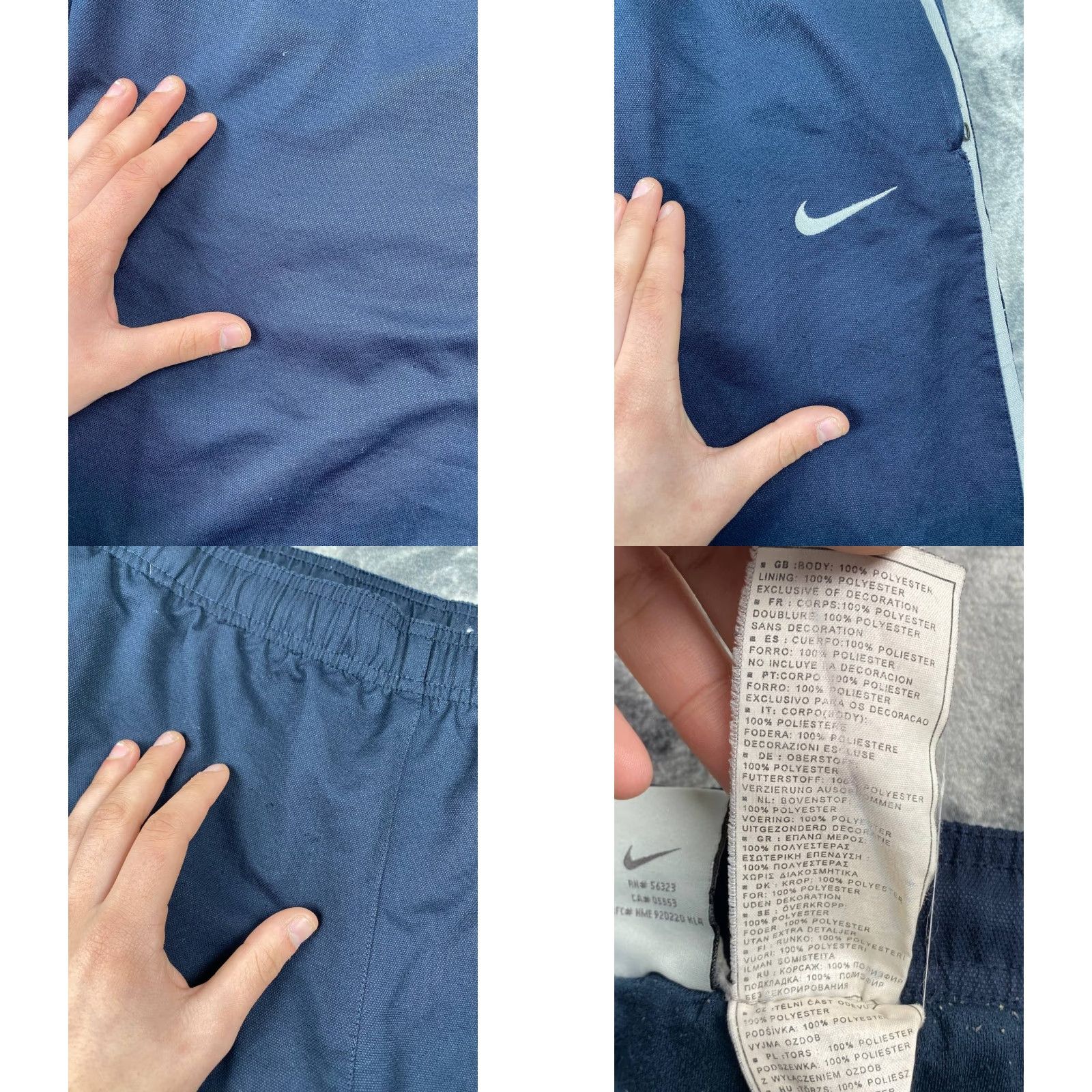 Nike Vintage Nike FC Barcelona Nylon Track Pants Men XL Blue 90s Soccer Activewear Pants Size US 36 / EU 52 - 9 Thumbnail