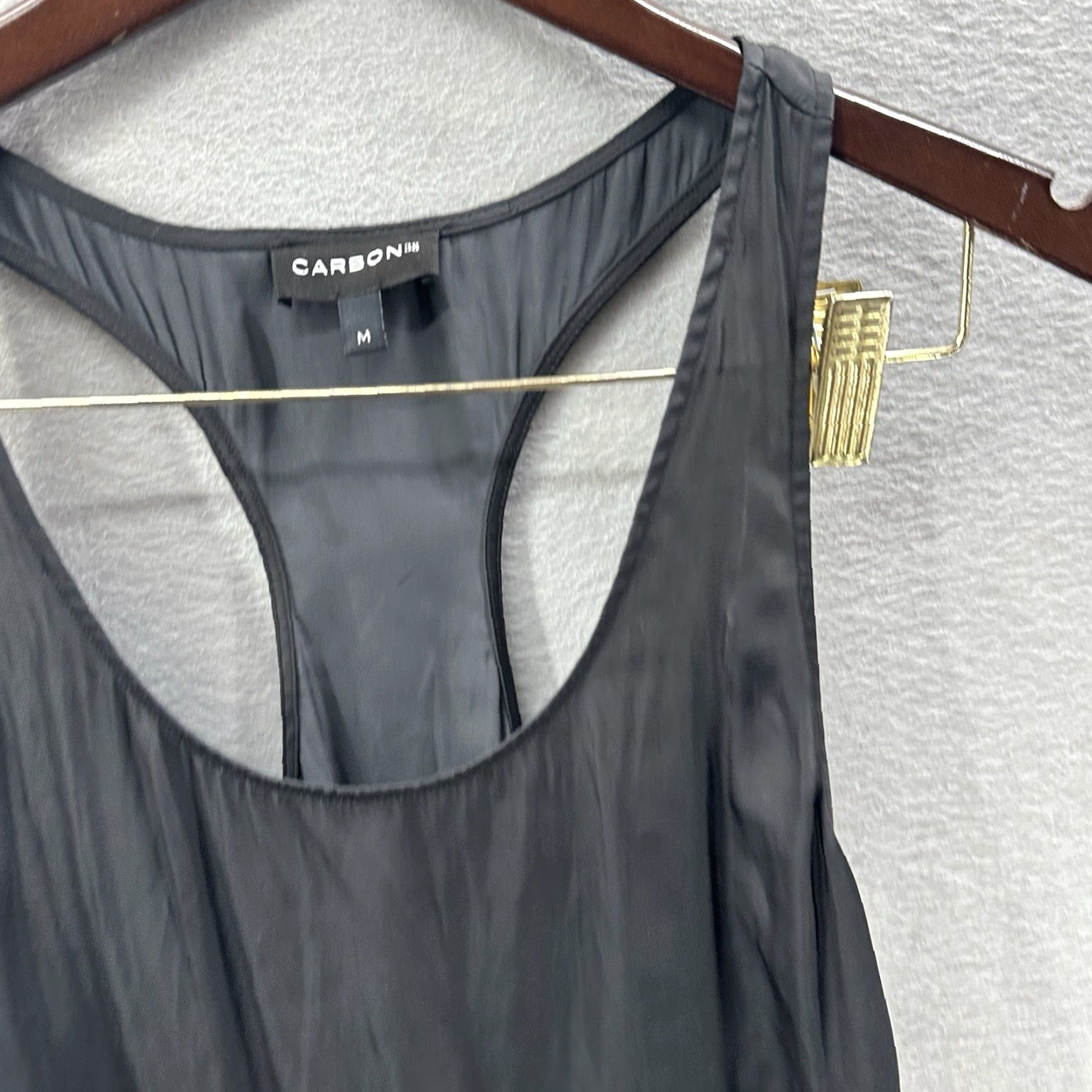 Vintage Carbon38 Tank Womens Medium Black Asymmetric Hem Split Side Womens Size M / US 6-8 / IT 42-44 - 5 Thumbnail
