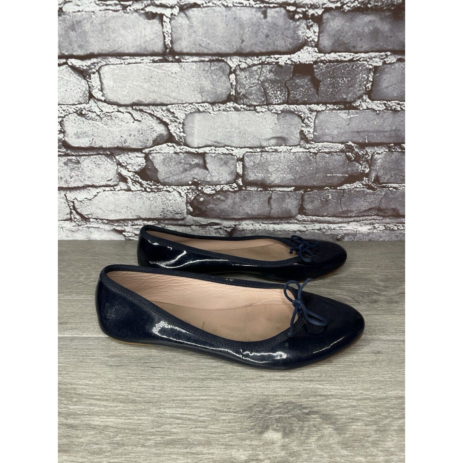 Summit Clothing Summit White Mountain Navy Blue Patent Bow Ballet Flats Wome Size US 8.5 / IT 38.5 - 11 Thumbnail