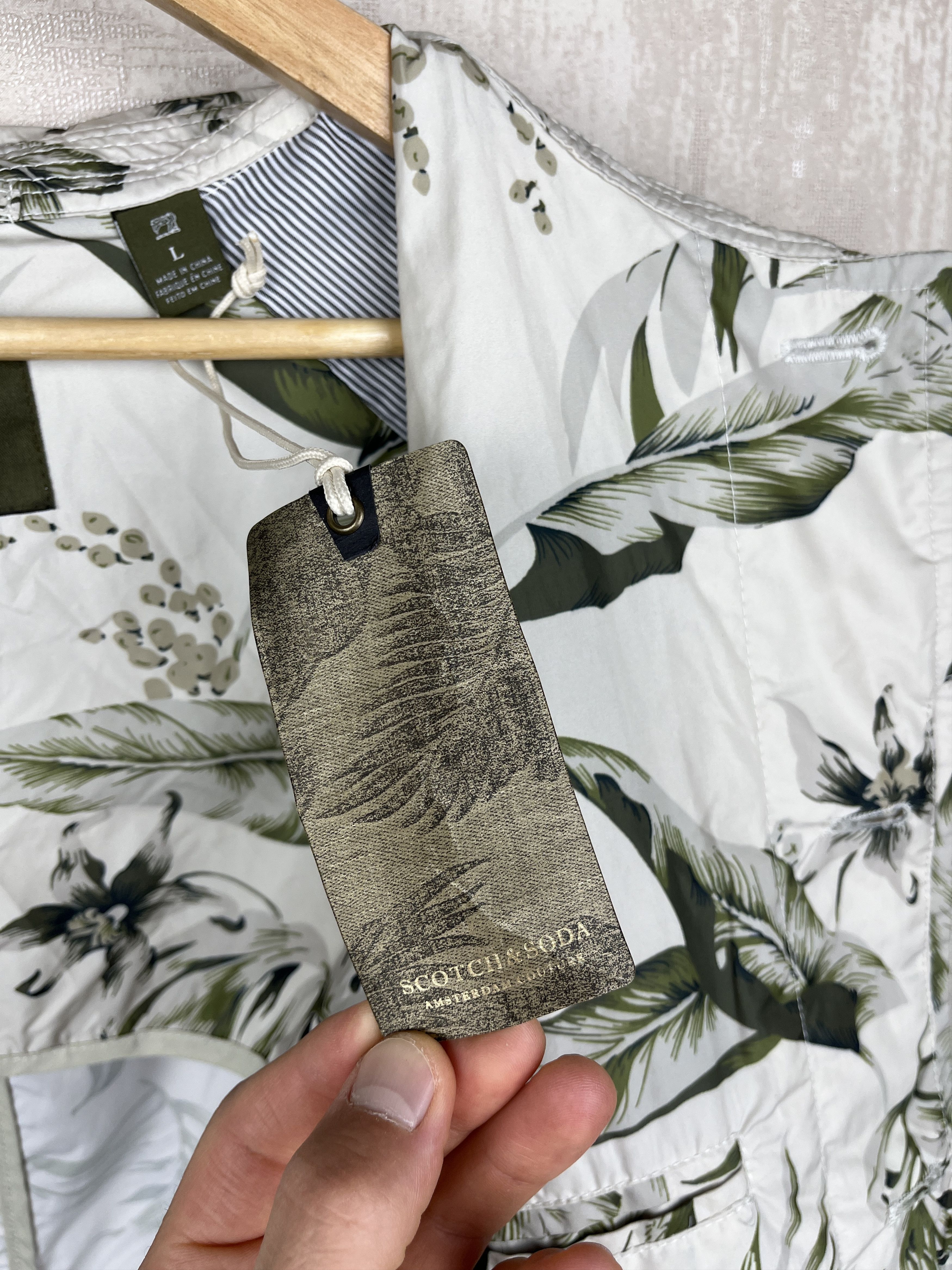 Scotch & Soda SCOTCH & SODA Tropic Pattern Lightweight Long Jacket Size US L / EU 52-54 / 3 - 13 Thumbnail