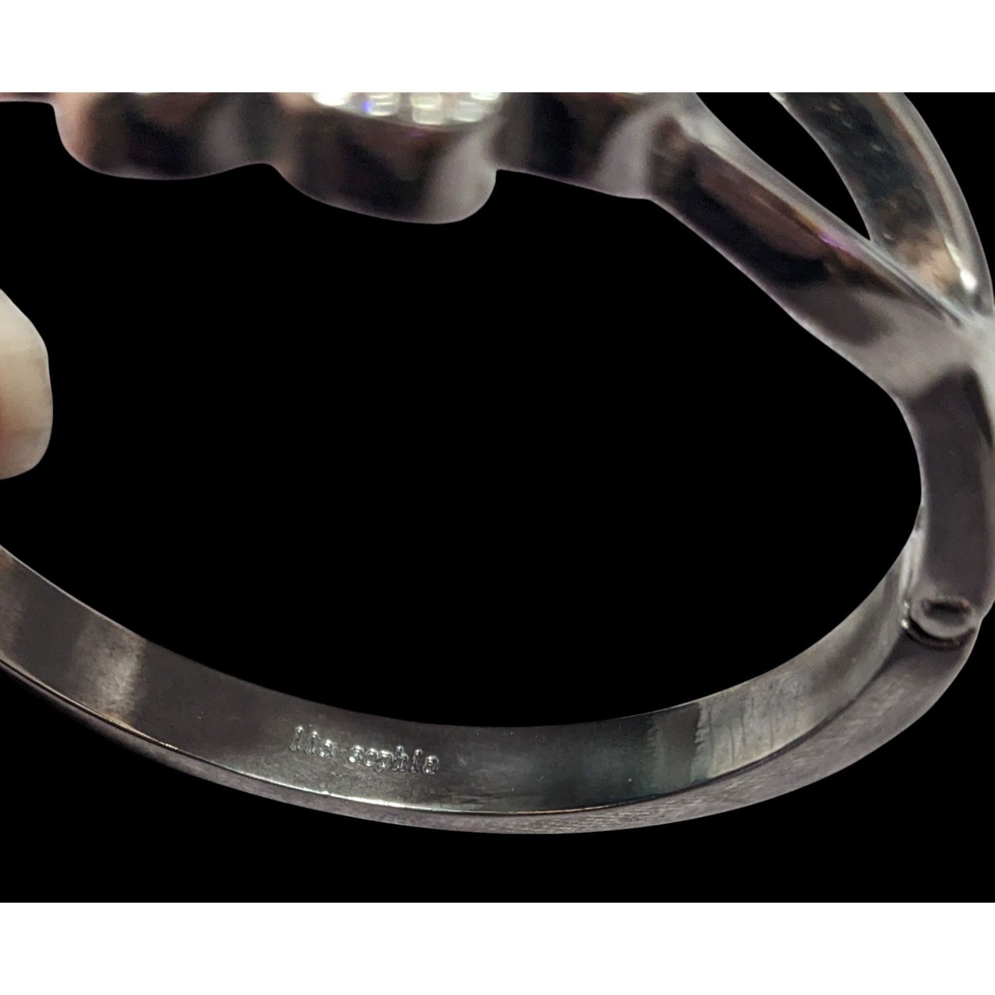 Other Elegant Glam Lia Sophia Garden Soiree Hinged Silver Tone Rhi Size ONE SIZE - 5 Thumbnail