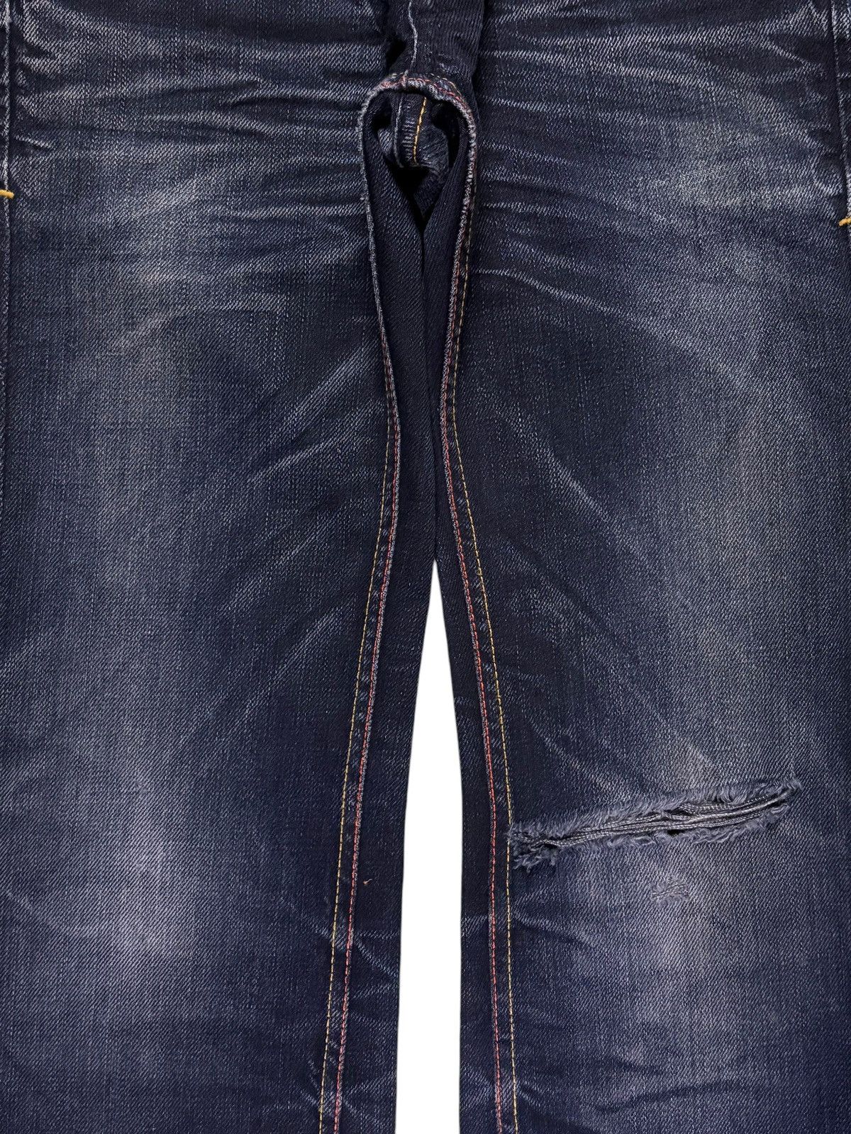Japanese Brand Vintage Japanese Brand Mud Wash Distressed Flare Jeans Size 29" - 5 Thumbnail
