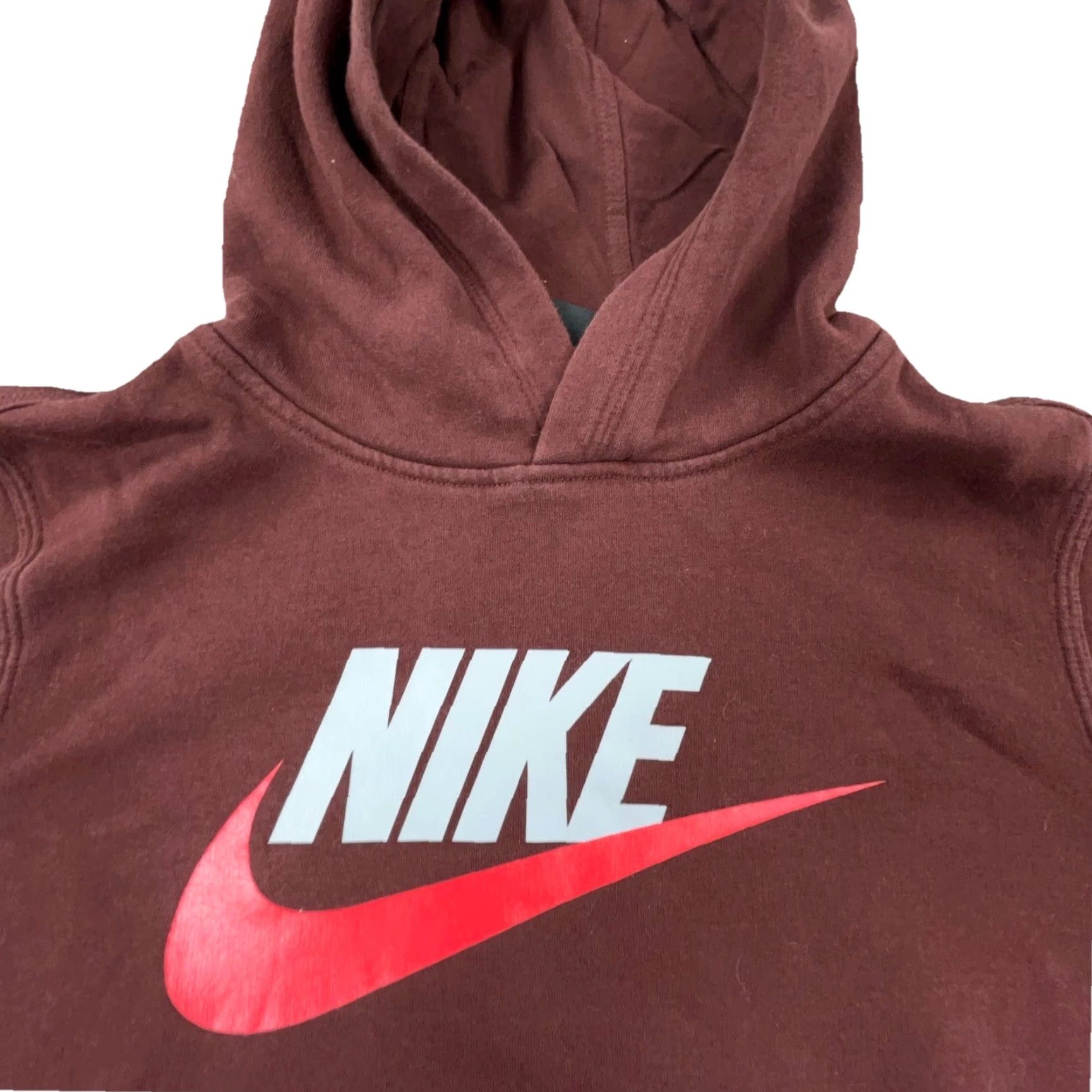 Nike Nike Hoodie Women XL Maroon Red Sweatshirt Pullover Hooded Swoosh Logo All Seasons Casual Activewear Pockets Regular Fit Long Sleeve Knit Size XL / US 12-14 / IT 48-50 - 2 Thumbnail