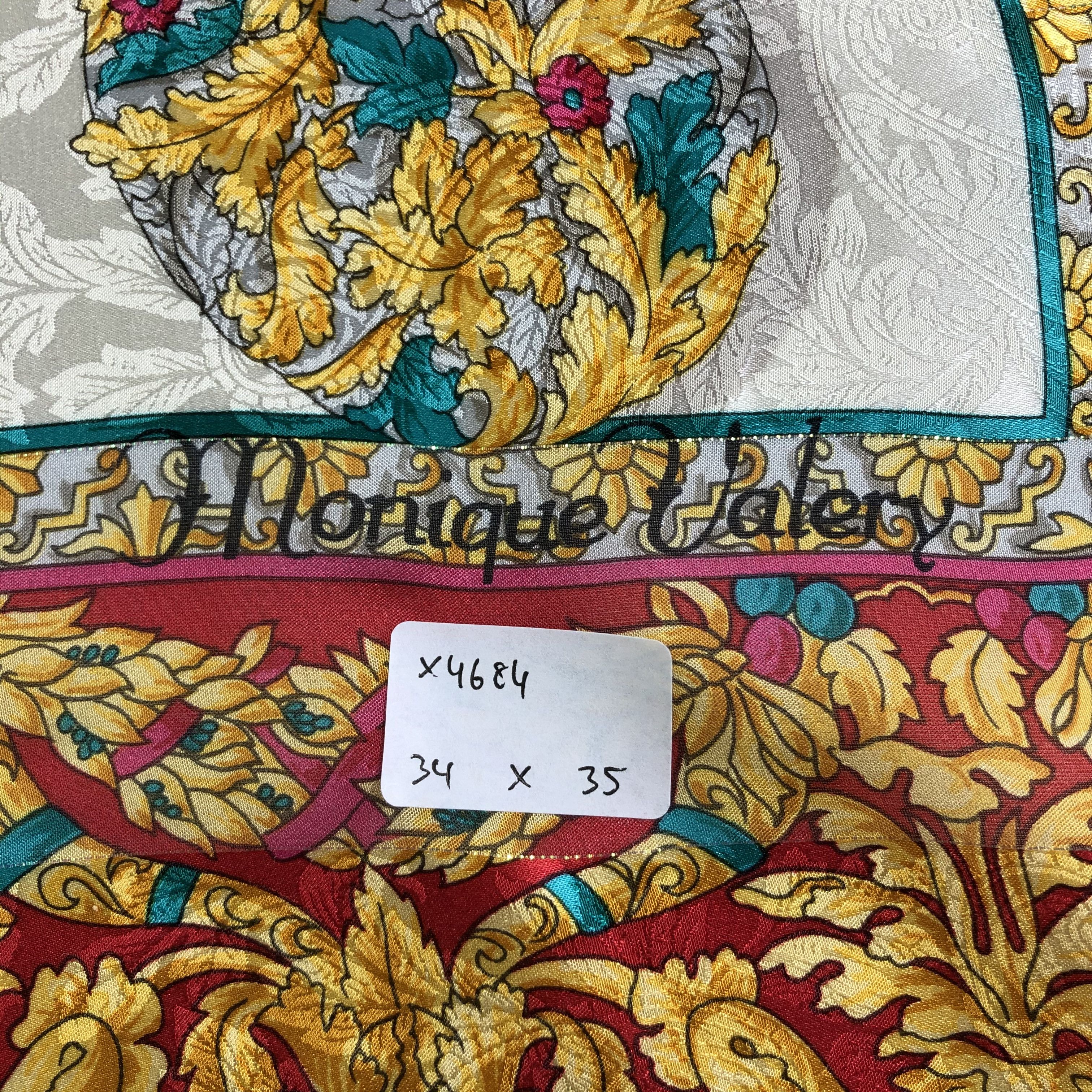 Vintage Vintage Monique Valery Silk Scarf Size ONE SIZE - 6 Thumbnail