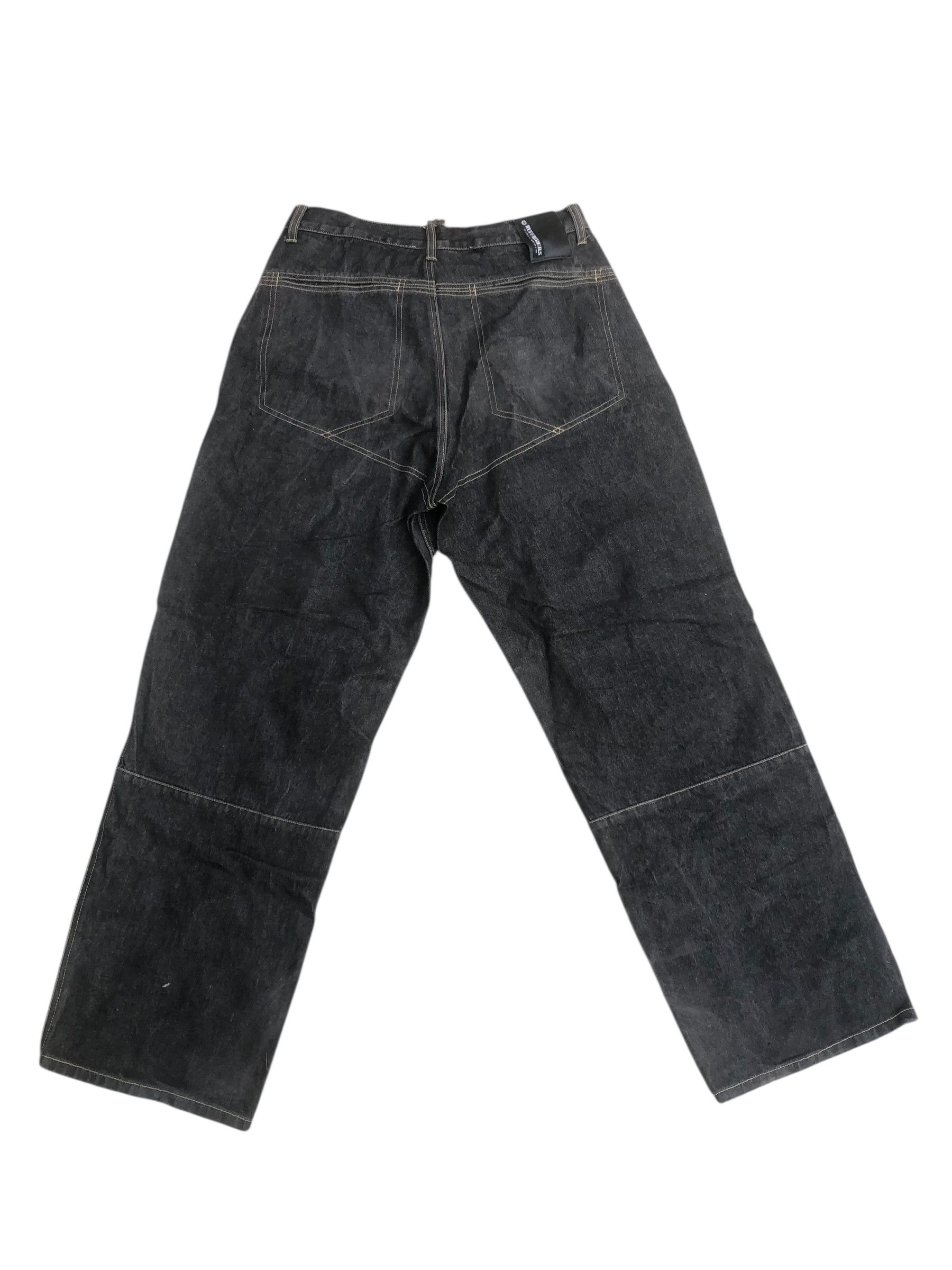 Ruff Ryders 🔥Vtg Y2K RUFF RYDERS Dirty Denim Baggy Jeans Hip Hop Rave Size US 32 / EU 48 - 2 Thumbnail
