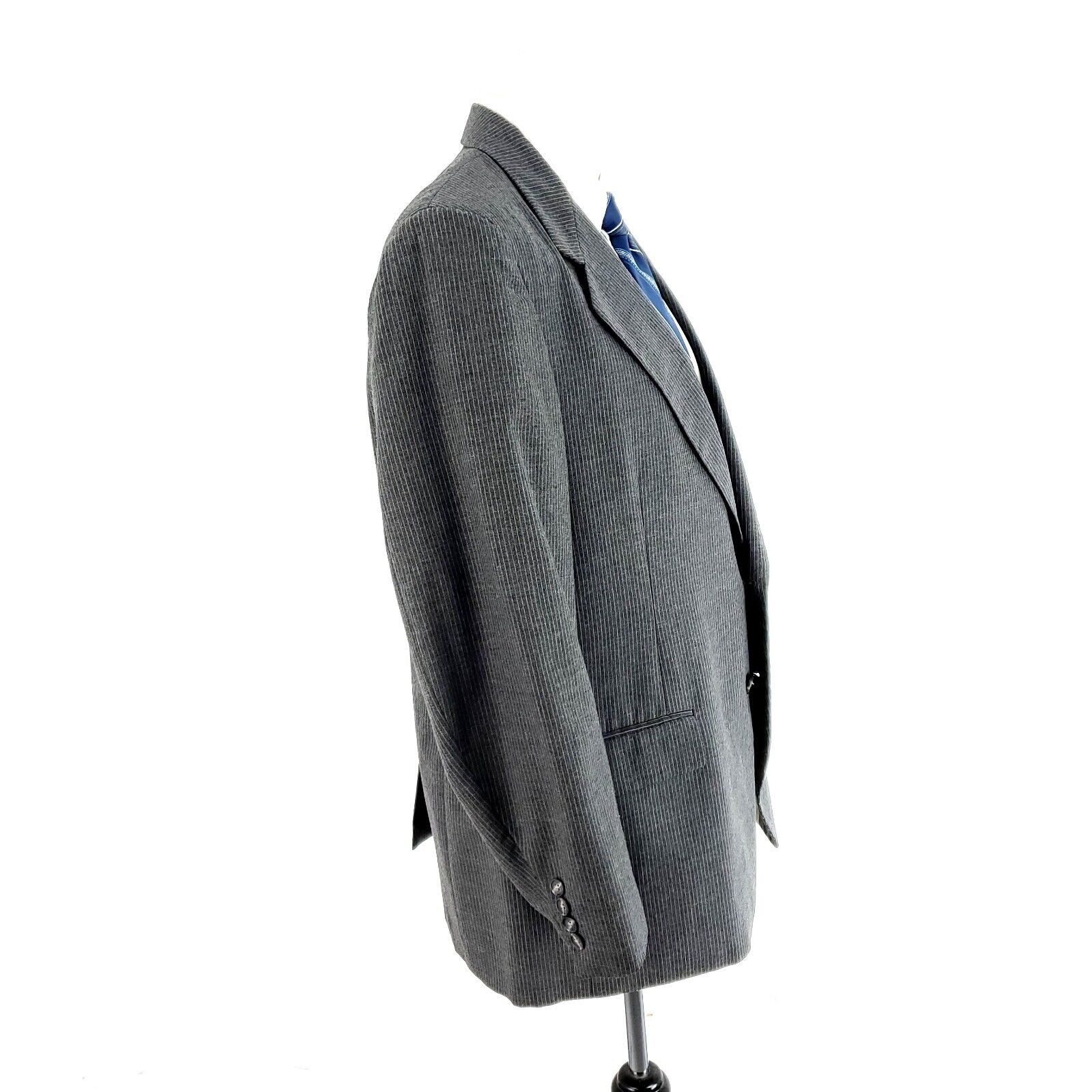 Oleg Cassini Oleg Cassini Wool 2 Button 2 Piece Suit 40S Gray Striped 38/ Size 40S - 7 Thumbnail