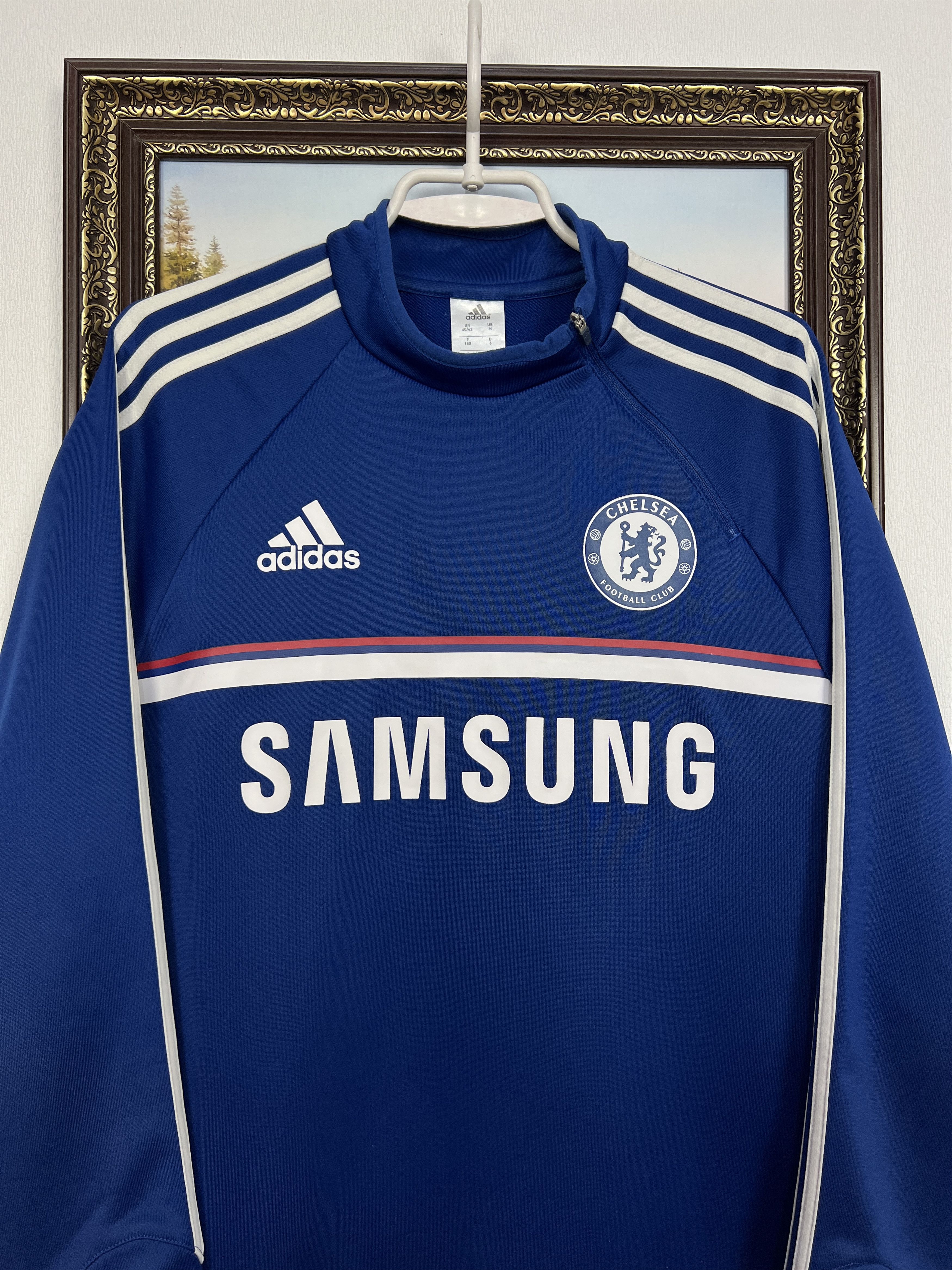 Adidas Vintage Chelsea Football Train Sweatshirt Track Top Crewneck Size US M / EU 48-50 / 2 - 2 Thumbnail