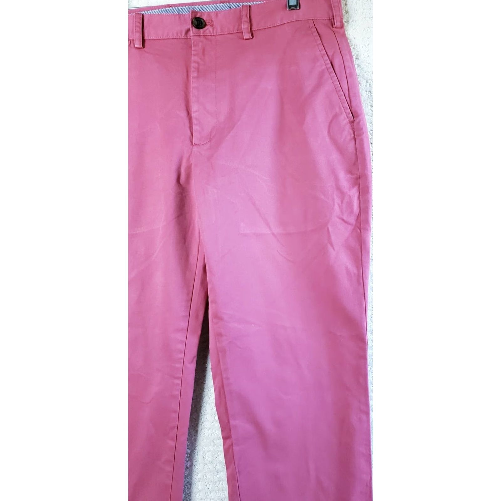 Brooks Brothers Brooks Brothers Clark Advantage Chino Pants 35 x 30 Red Shirt (Chino) Mens Regular Straight 35 in Pink/Red Size US 35 - 2 Thumbnail
