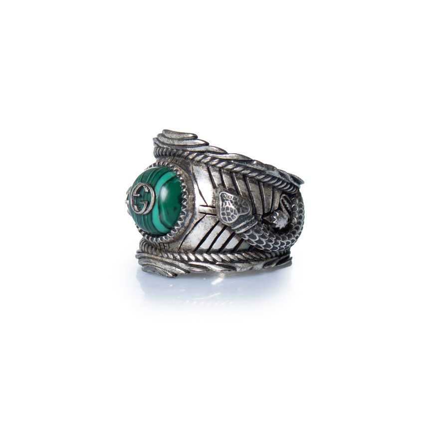 Gucci Gucci, silver garden logo ring Size ONE SIZE - 2 Thumbnail