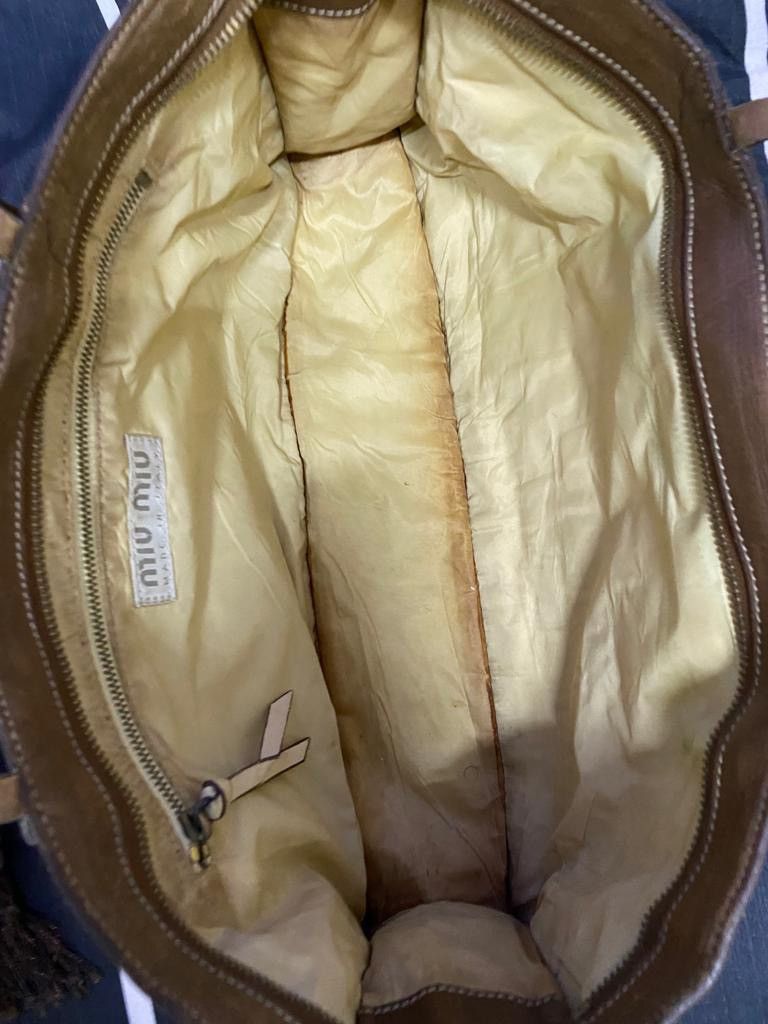 Leather × Miu Miu × Prada Vintage miu miu x prada leather waffles tote Size ONE SIZE - 6 Thumbnail