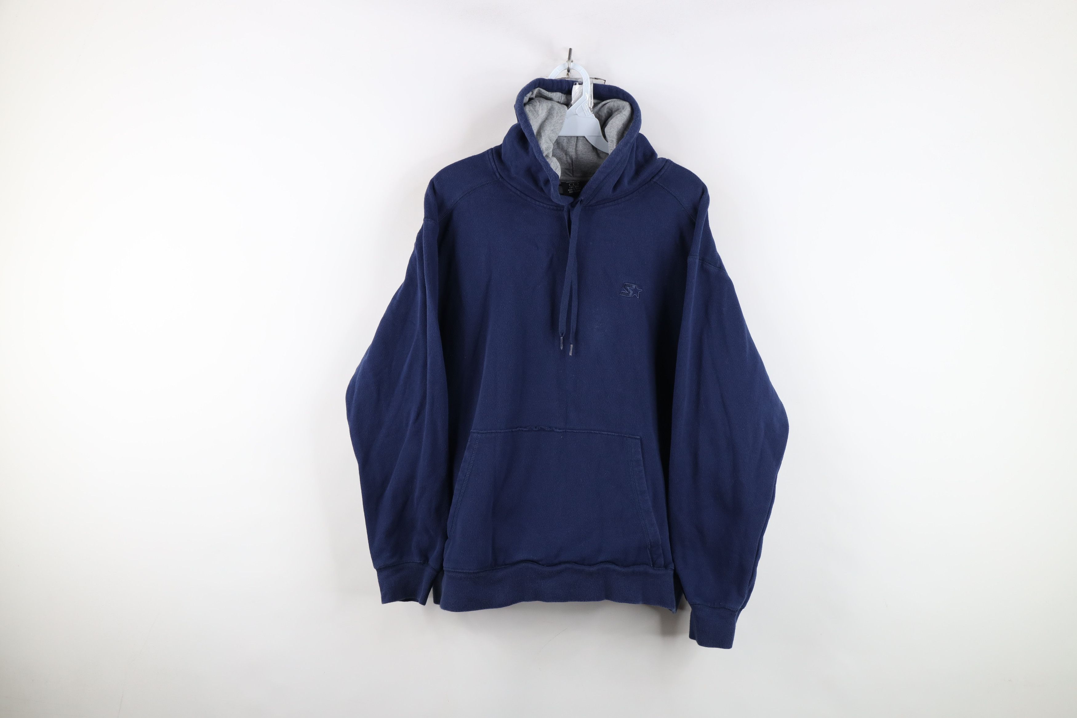 Starter Vintage Starter Classic Logo Hoodie Sweatshirt Navy Blue Size US L / EU 52-54 / 3 - 1 Thumbnail