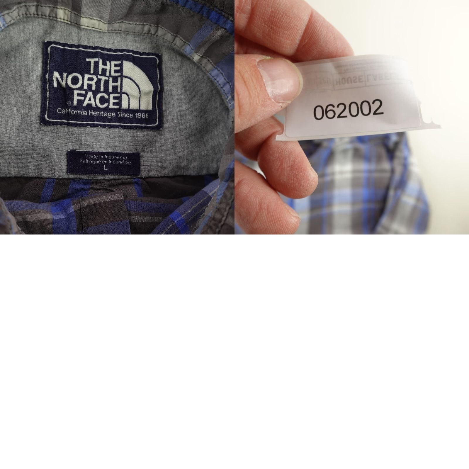 The North Face North Face Men’s Shirt L Blue Plaid Cotton Long Sleeve Outdoors Hiking Casual Size US L / EU 52-54 / 3 - 8 Thumbnail