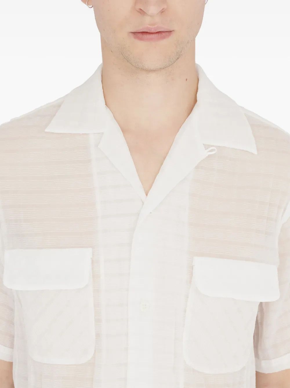 Maison Margiela oc11z0925 Camp Shirt in White Size US XL / EU 56 / 4 - 3 Thumbnail