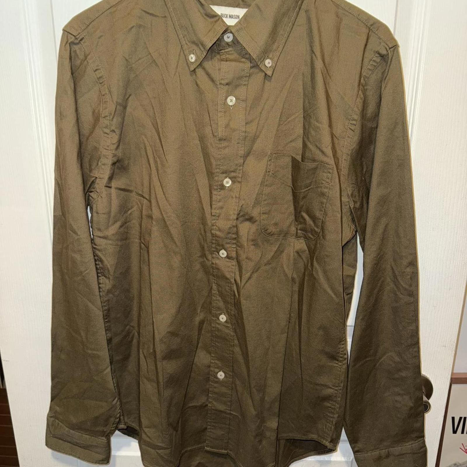 Buck Mason SKYLINE POPLIN ONE POCKET BD SHIRT Size US M / EU 48-50 / 2 - 2 Thumbnail