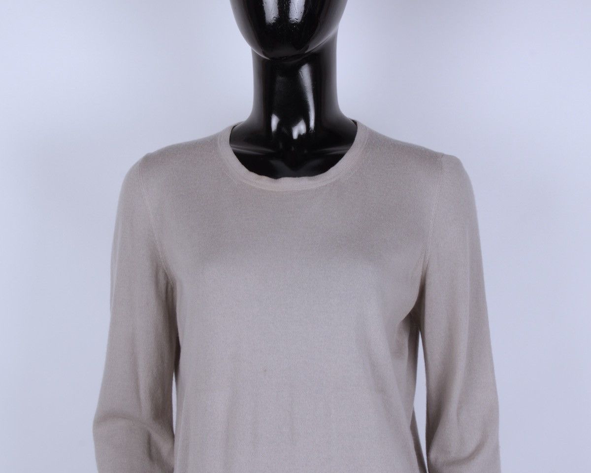 Designer × Loro Piana LORO PIANA 100% Cashmere Logo Metal Beige Sweater Jumper Size M / US 6-8 / IT 42-44 - 4 Thumbnail