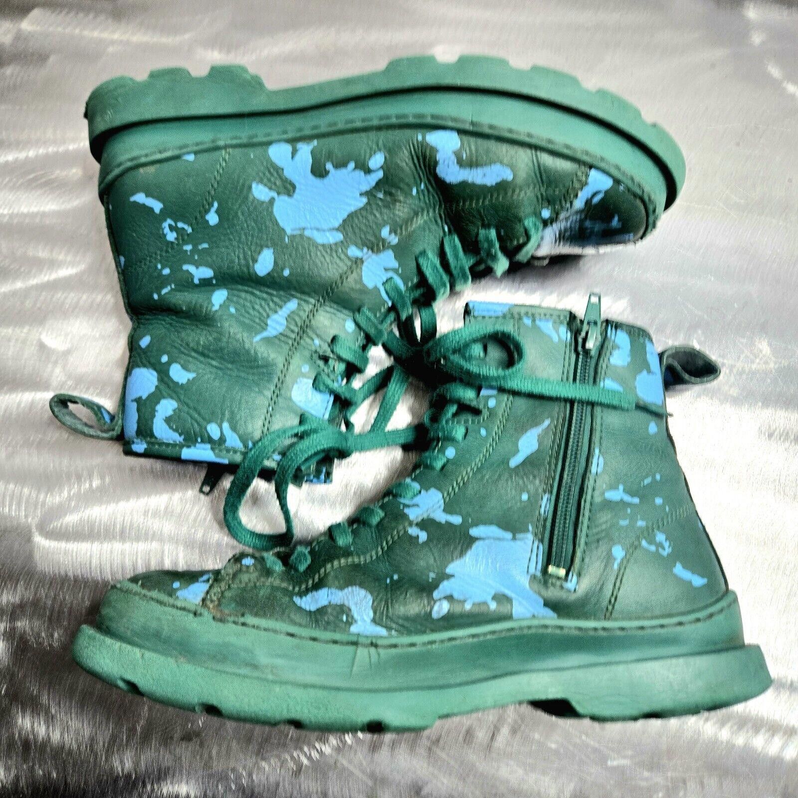 Camper Camper Brutus Womens 6.5 Blue Green Earth Combat Boots BB2 Size US 6.5 / IT 36.5 - 2 Thumbnail