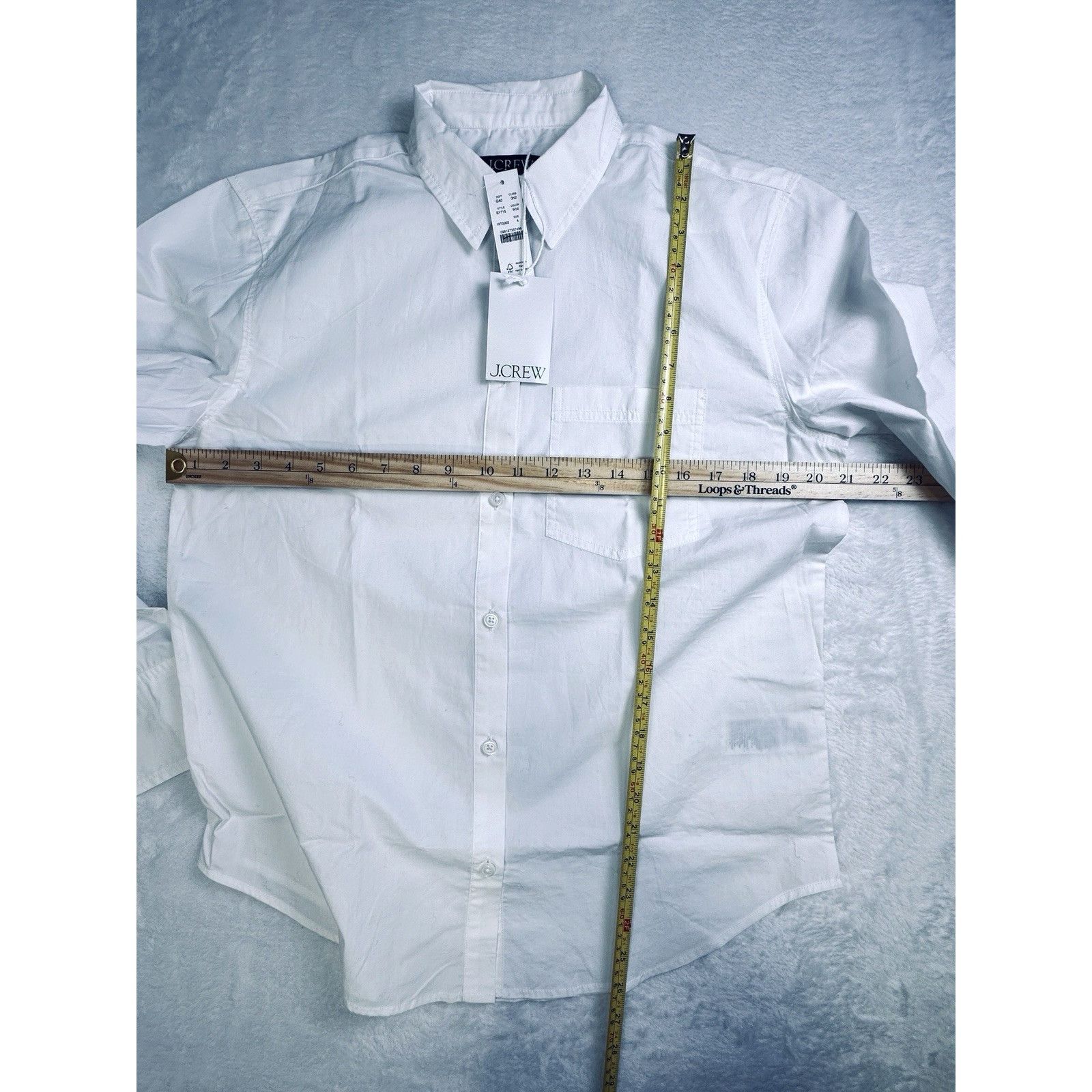 J.Crew J.Crew Button Up Shirt In Cotton Poplin White Sz 4 Relaxed Size S / US 4 / IT 40 - 9 Thumbnail