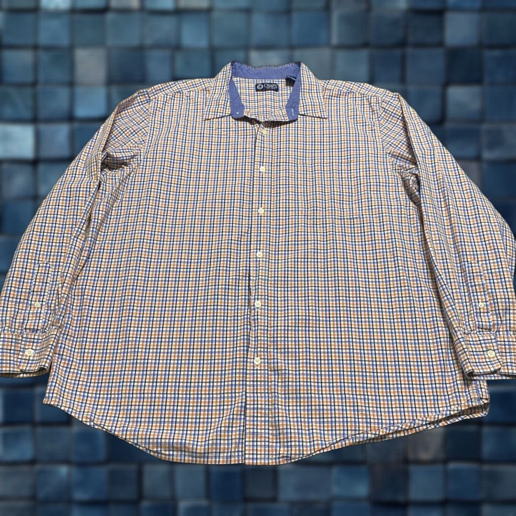 Chaps Chaps Shirt Mens 2XL Multicolor Plaid Long Sleeve Button Up Cotton Size US XXL / EU 58 / 5 - 1 Thumbnail