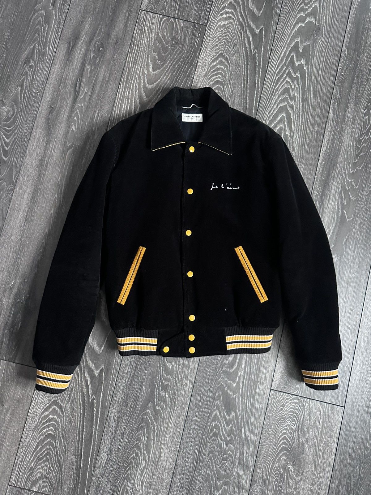 Saint Laurent Paris Saint Laurent Teddy Jacket Je T'aime Blue